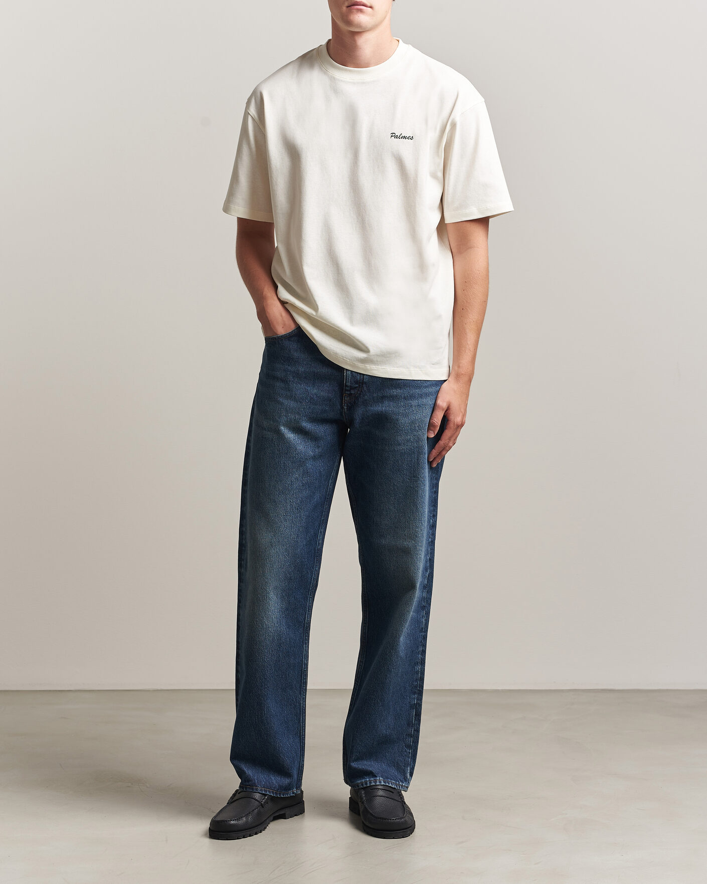 Uomini | T-shirt | Palmes | Logo T-Shirt Off White