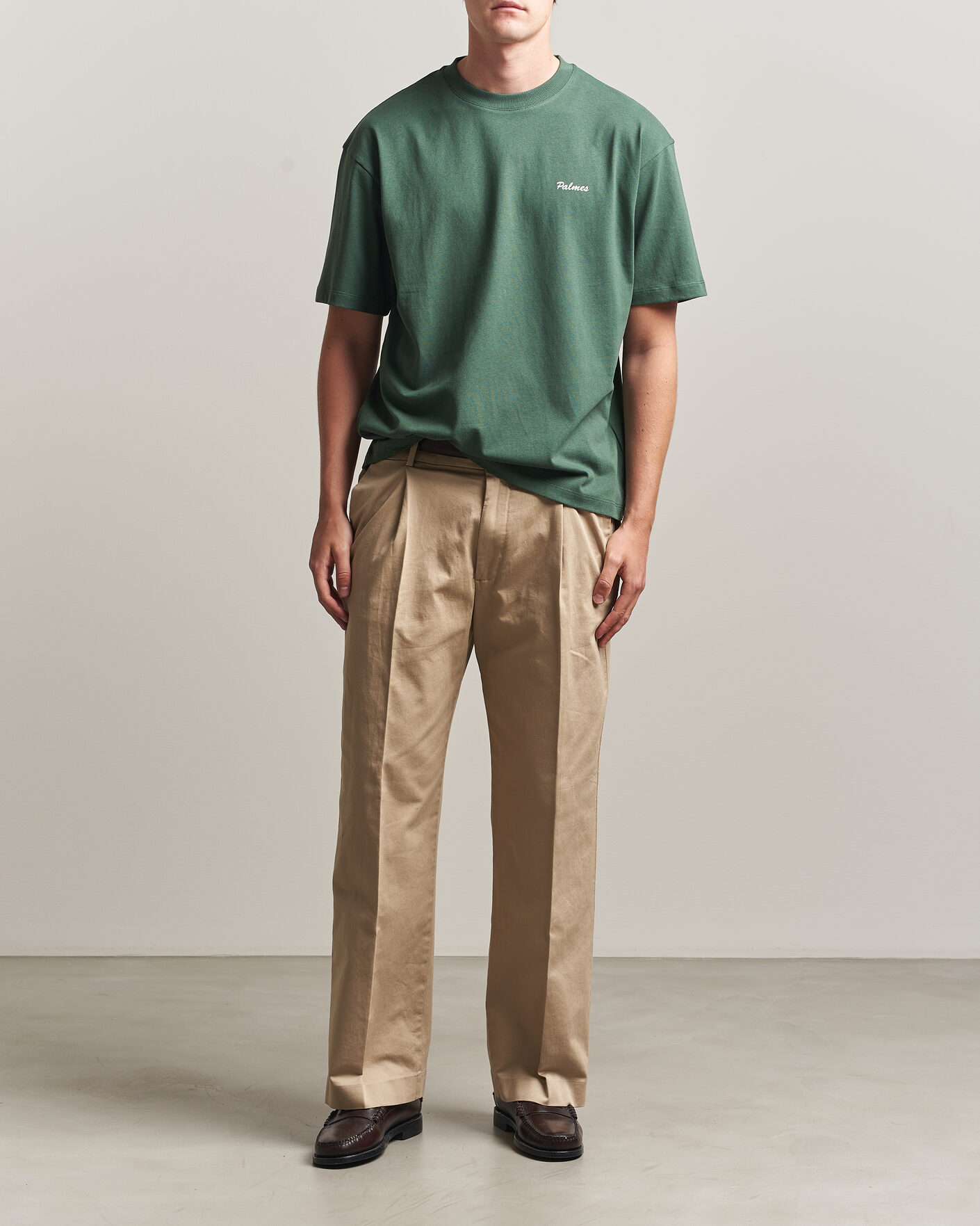 Uomini | T-shirt | Palmes | Logo T-Shirt Dark Green