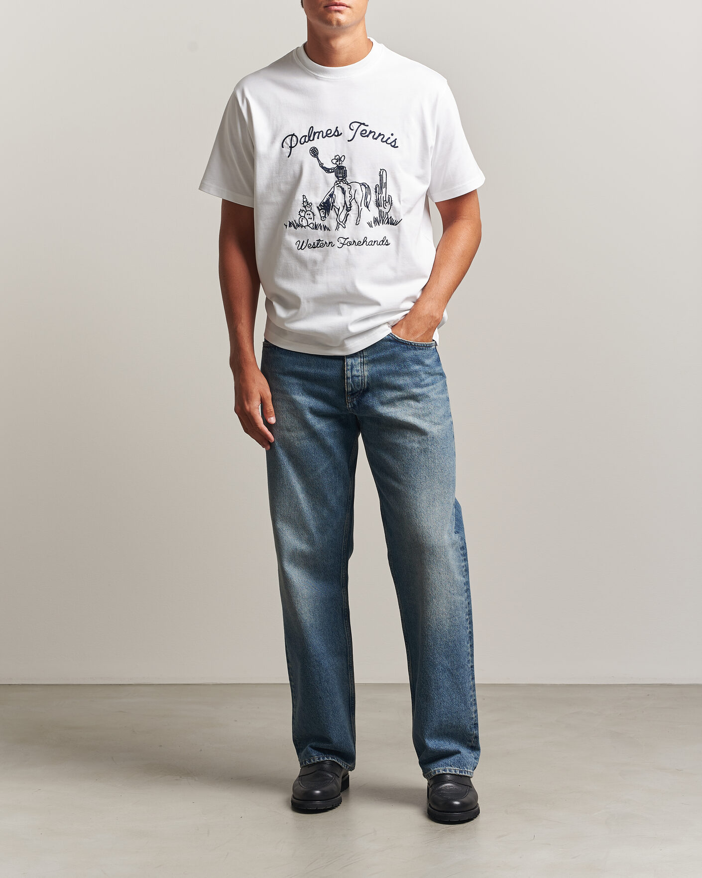 Uomini | T-shirt | Palmes | Western T-Shirt White