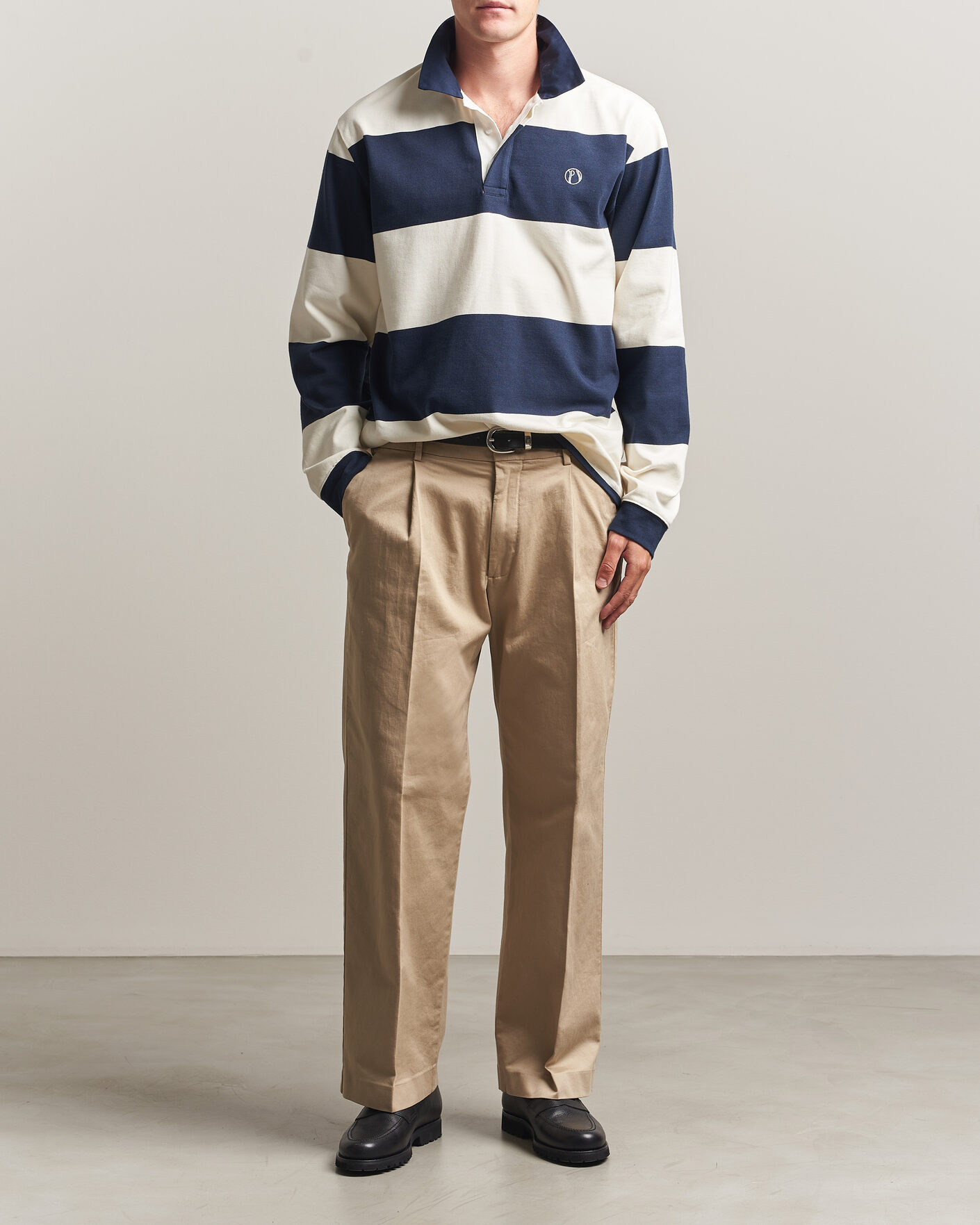 Uomini | Maglieria | Palmes | Ball Rugby Shirt Navy Stripe