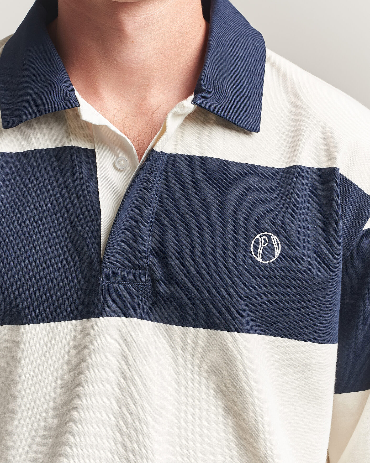 Uomini | Maglieria | Palmes | Ball Rugby Shirt Navy Stripe