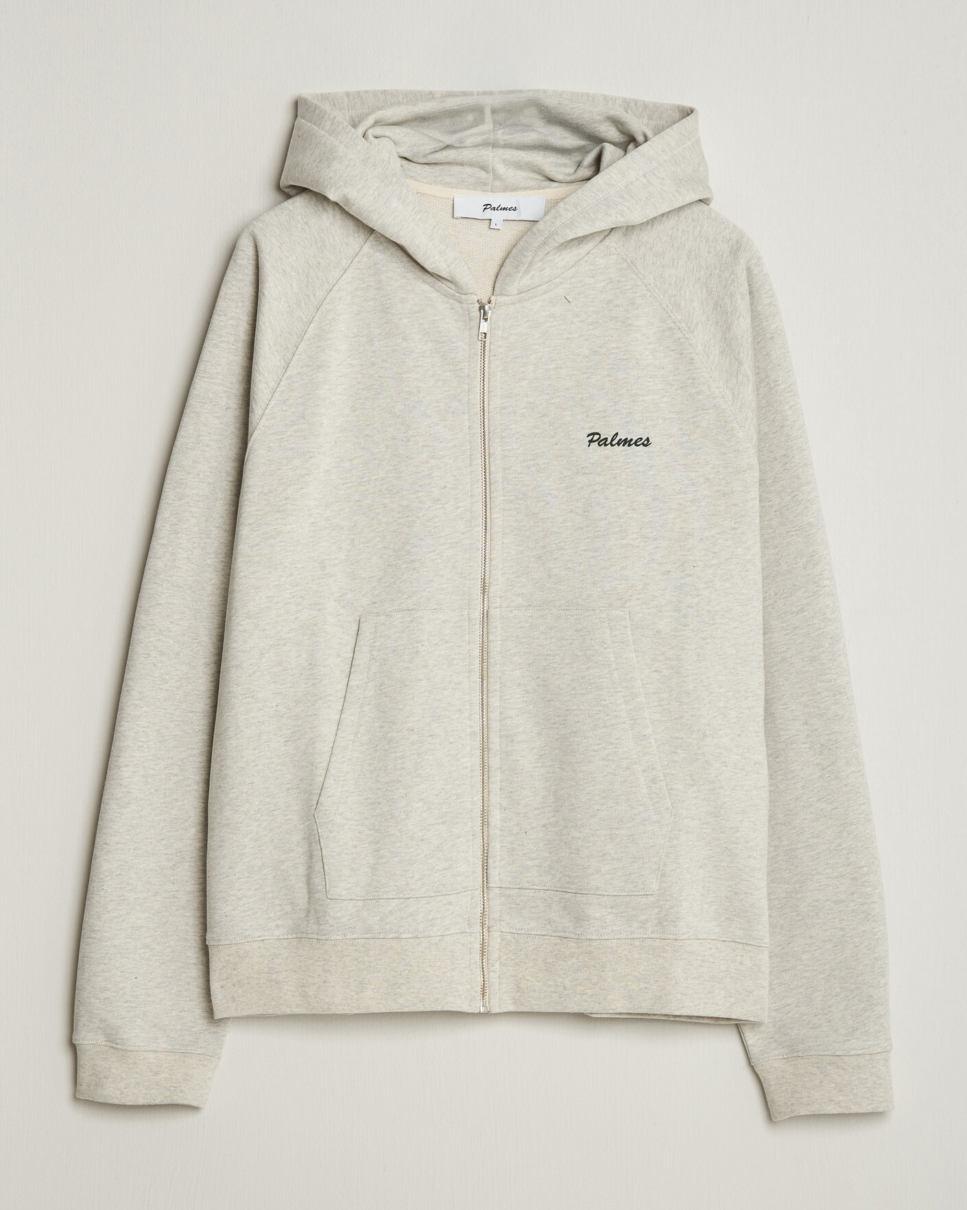 Uomini | Maglieria | Palmes | Logo Zip Hoodie Grey Melange