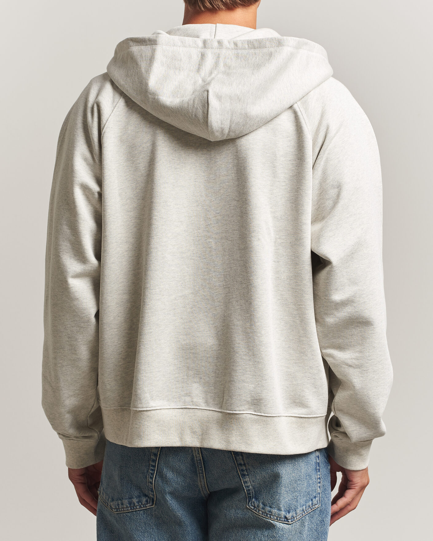 Uomini | Maglieria | Palmes | Logo Zip Hoodie Grey Melange