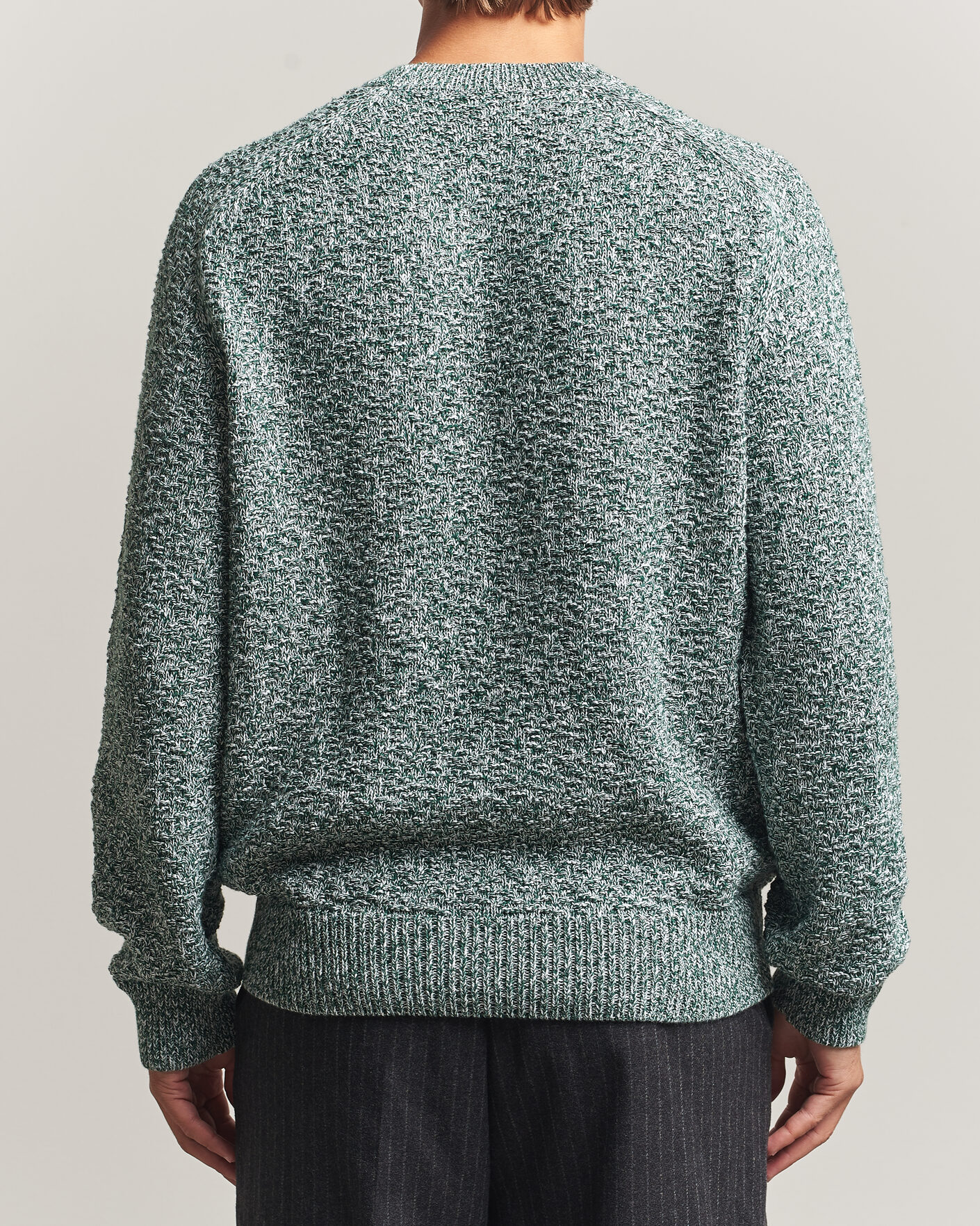 Uomini | Maglieria | Palmes | Knitted Crew Neck Sweater Green Melange