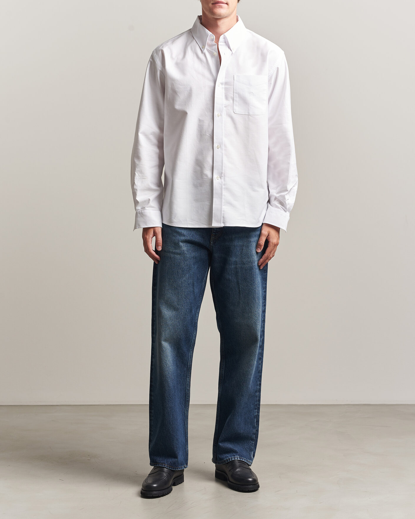 Uomini | Camicie | Palmes | Deuce Oxford Shirt White