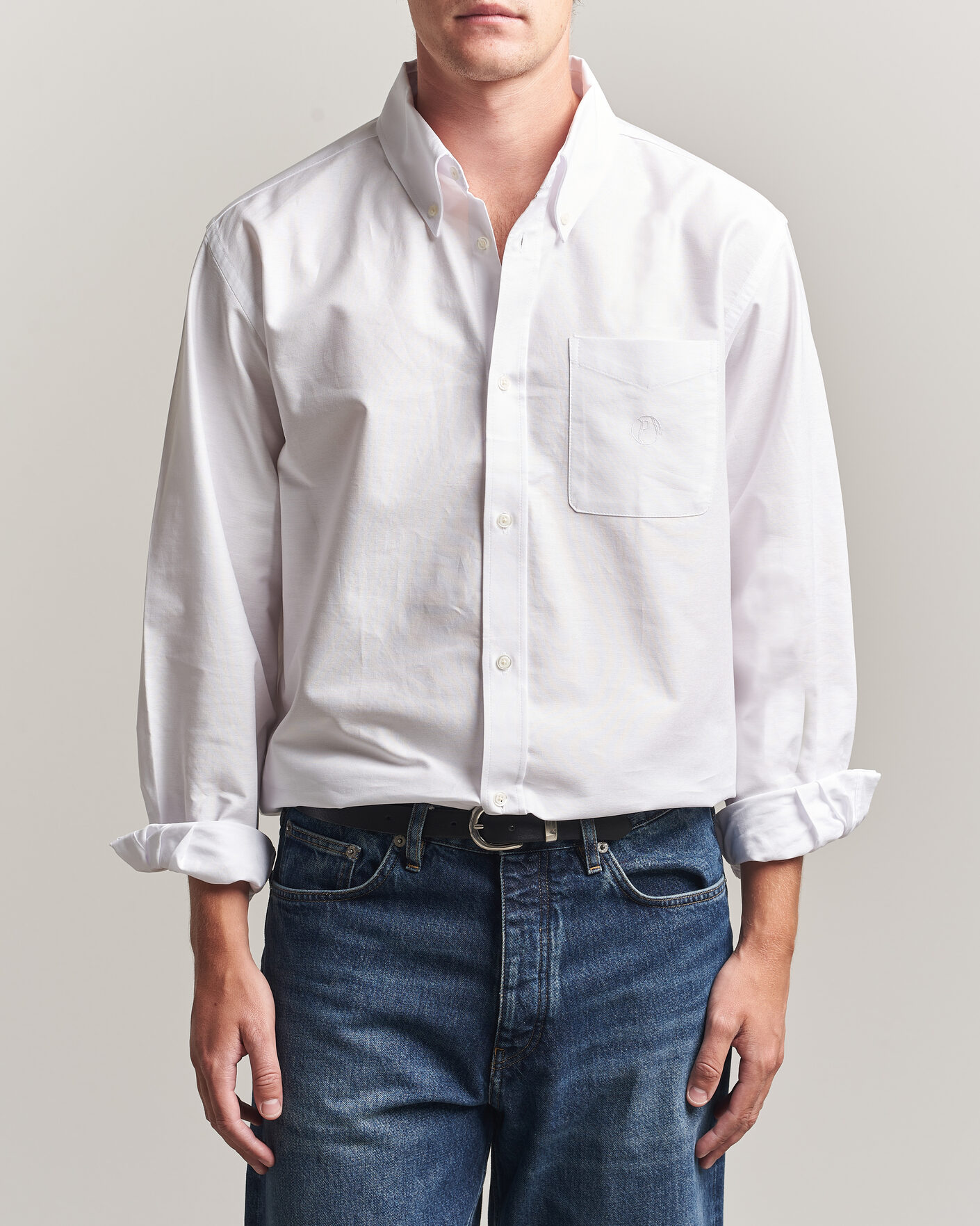 Uomini | Camicie | Palmes | Deuce Oxford Shirt White