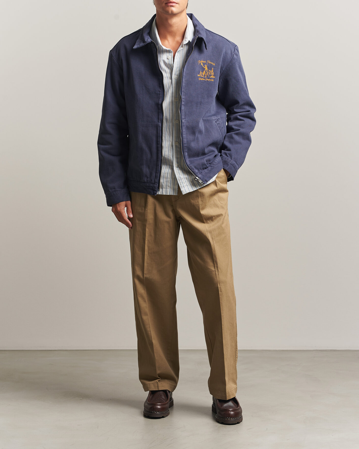 Uomini | Giacche | Palmes | Western Zip Jacket Navy