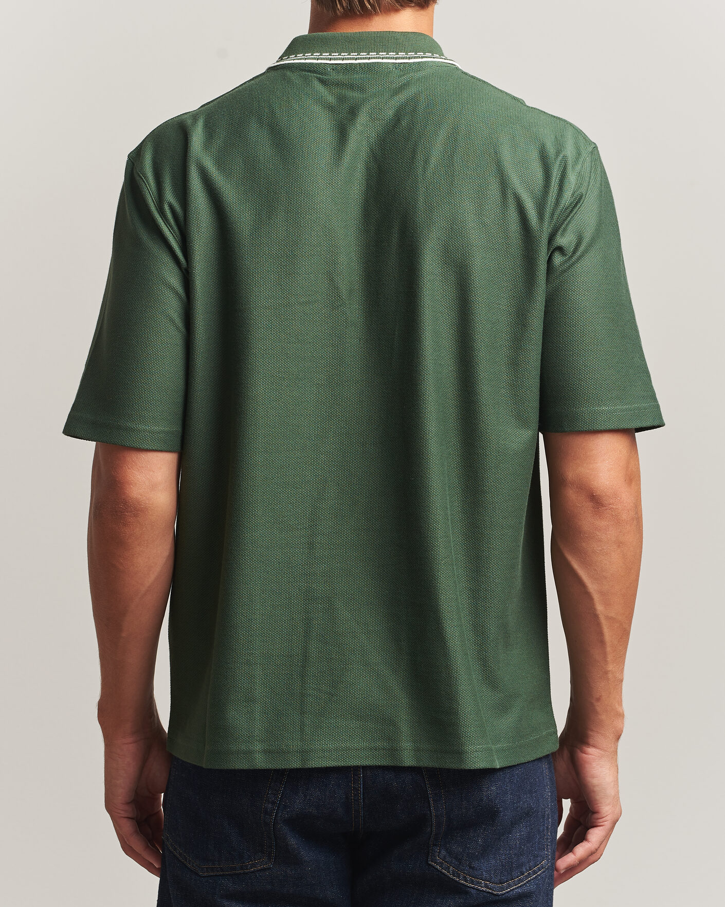 Uomini | Polo | Palmes | Panel Zip Polo Green