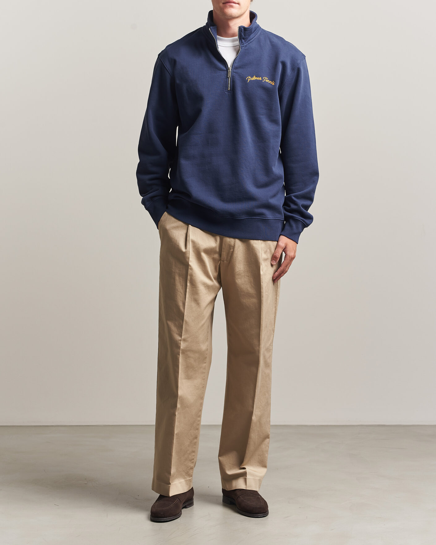 Uomini | Maglieria | Palmes | Western Zip Sweatshirt Navy
