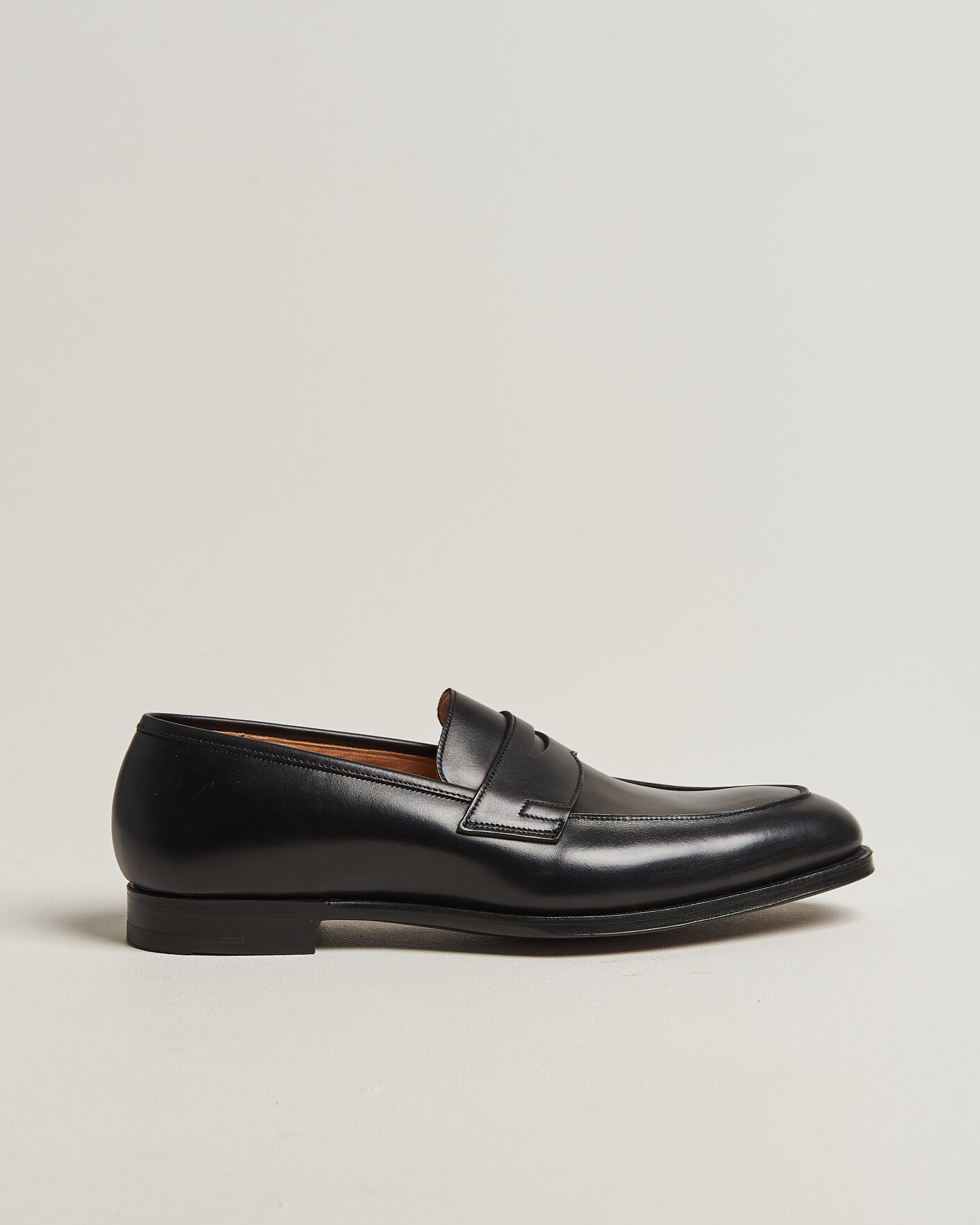 Uomini | Mocassini | Crockett & Jones | Crawford Handgrade Penny Loafer Black Calf