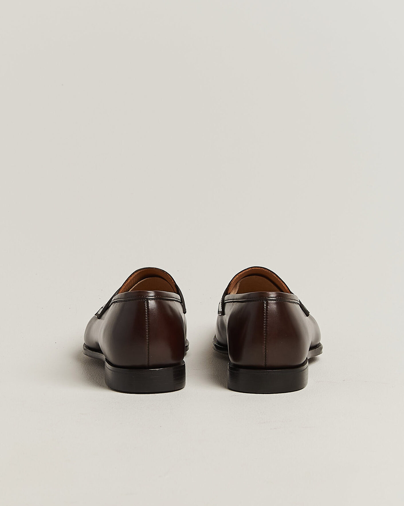 Uomini | Mocassini | Crockett & Jones | Crawford Handgrade Penny Loafer Dk Brown Antique Calf