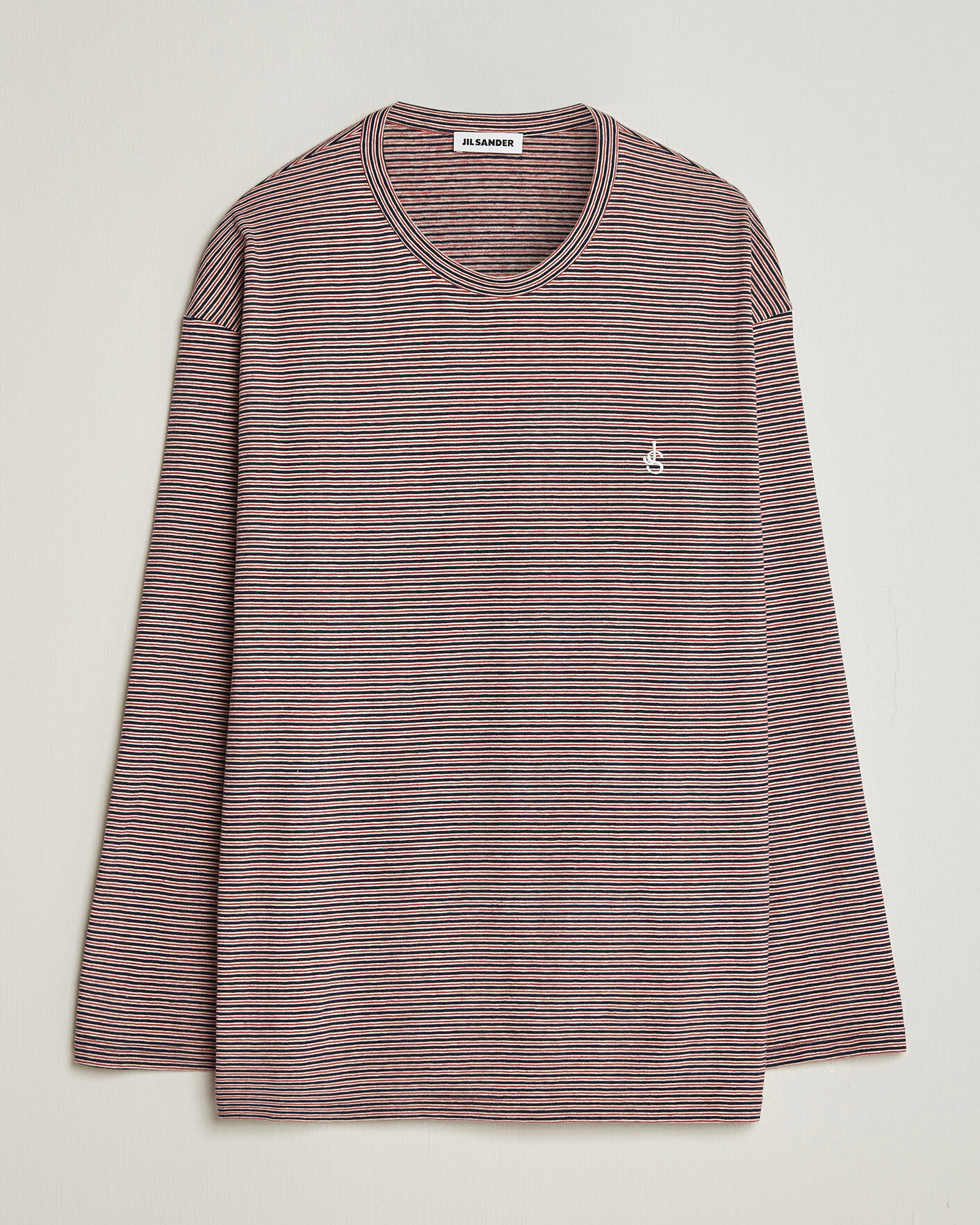 Uomini | T-shirt | Jil Sander | Long Sleeve Striped T-Shirt Red