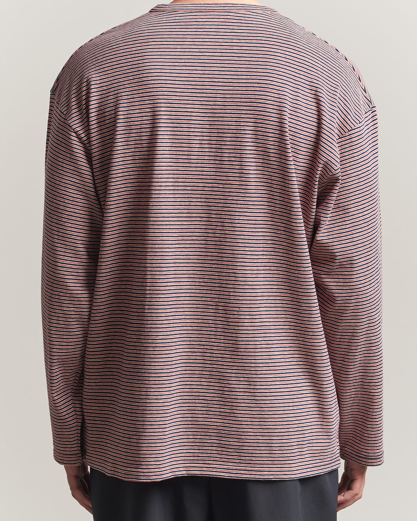 Uomini | T-shirt | Jil Sander | Long Sleeve Striped T-Shirt Red