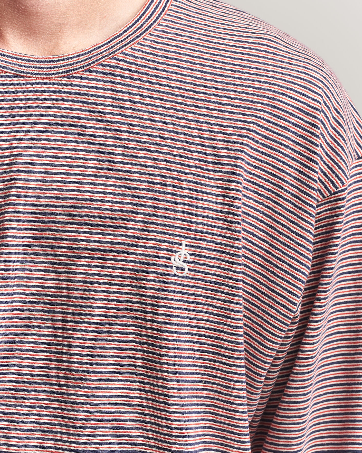 Uomini | T-shirt | Jil Sander | Long Sleeve Striped T-Shirt Red
