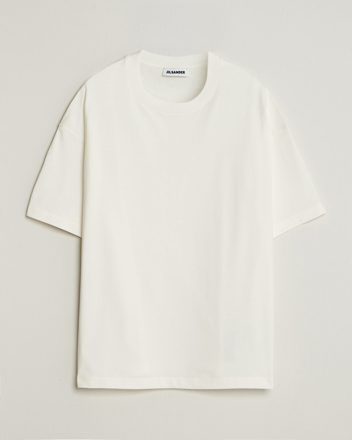 Uomini | T-shirt | Jil Sander | Short Sleeve Side Logo T-Shirt Off White