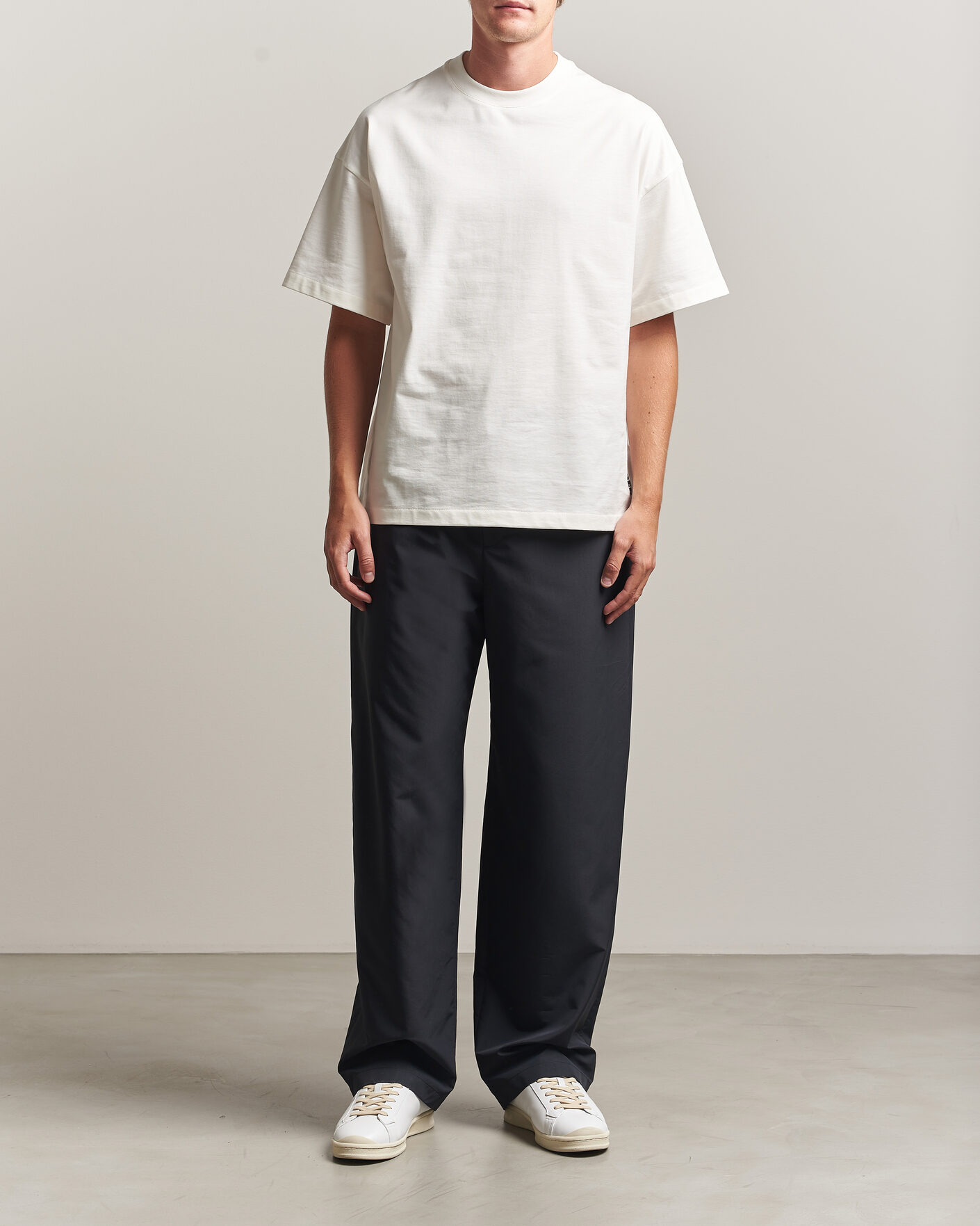 Uomini | T-shirt | Jil Sander | Short Sleeve Side Logo T-Shirt Off White
