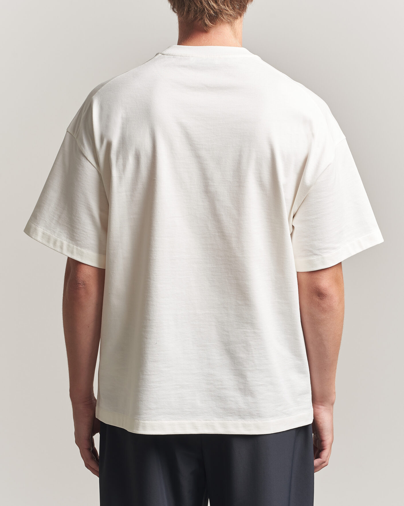 Uomini | T-shirt | Jil Sander | Short Sleeve Side Logo T-Shirt Off White
