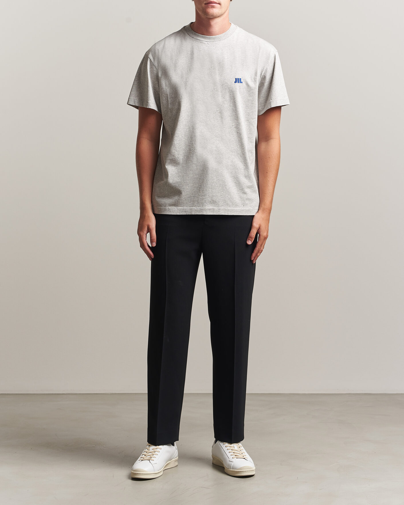 Uomini | T-shirt | Jil Sander | Short Sleeve Jil Logo T-Shirt Light Grey