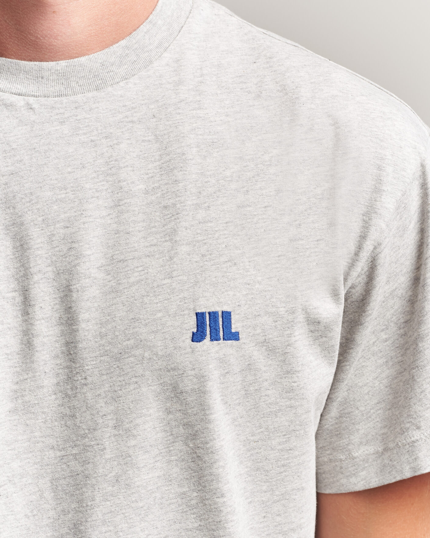 Uomini | T-shirt | Jil Sander | Short Sleeve Jil Logo T-Shirt Light Grey