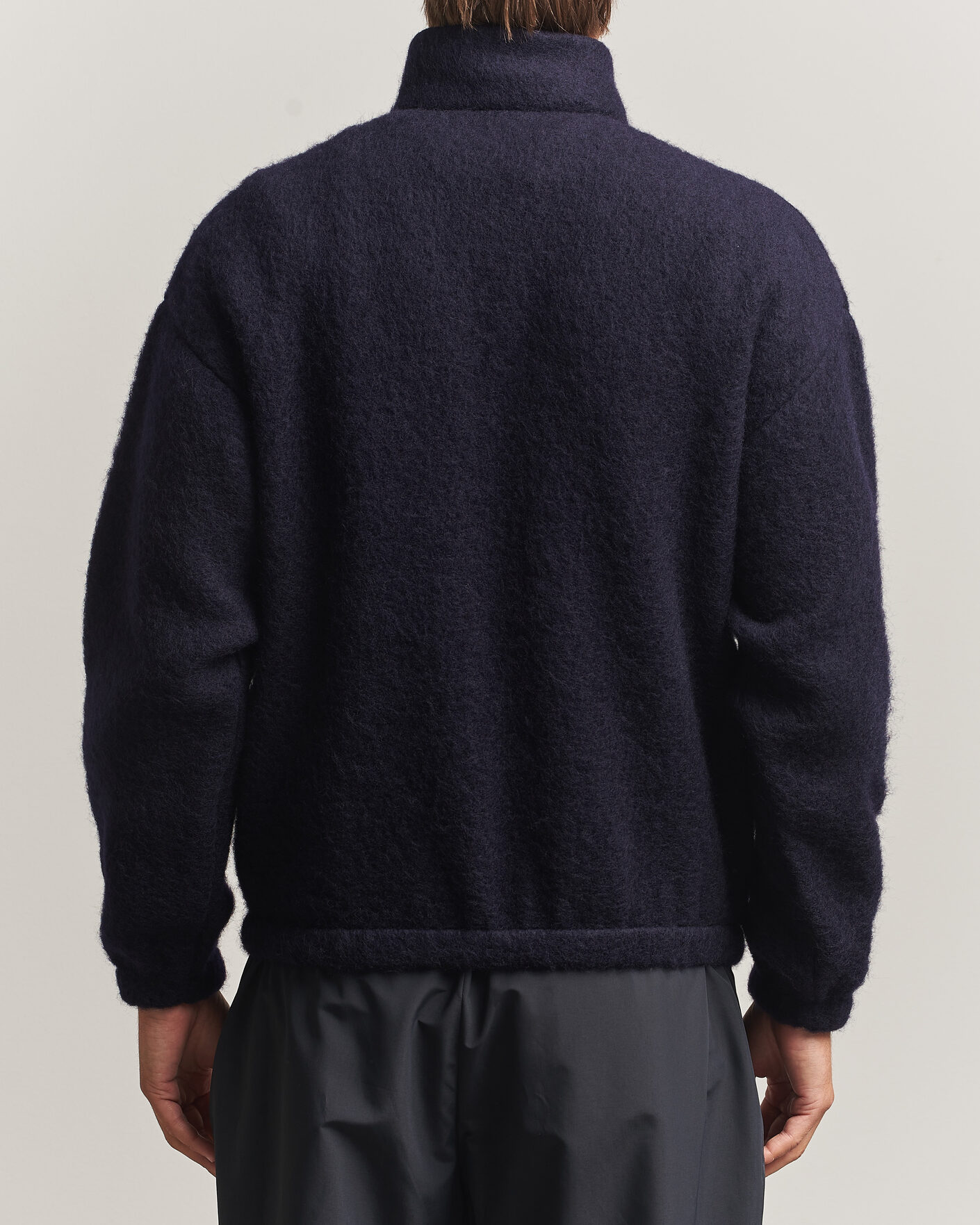 Uomini | Maglieria | Jil Sander | Half Zip Fleece Sweater Navy