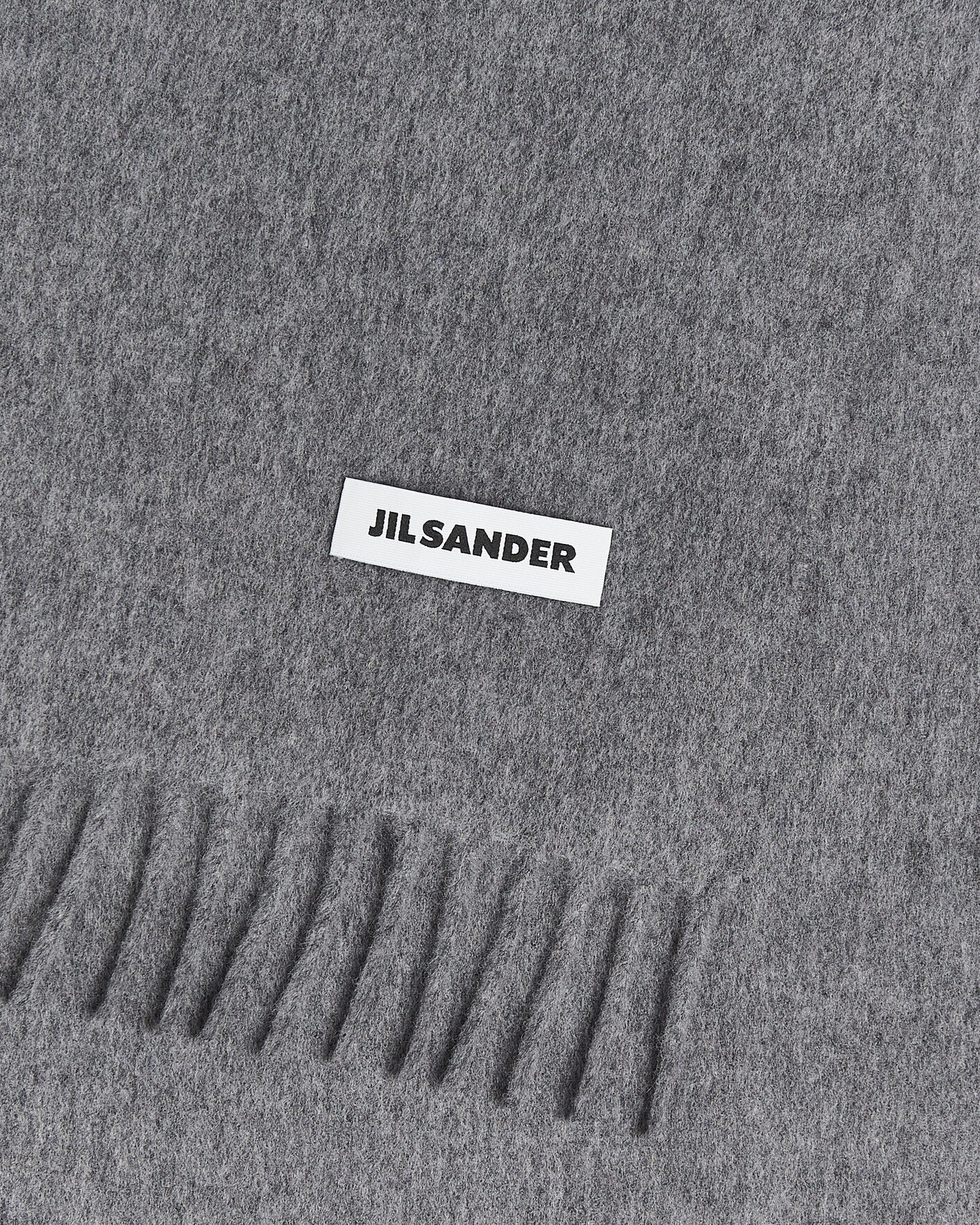 Uomini | Sciarpe | Jil Sander | Plain Logo Scarf Grey Melange