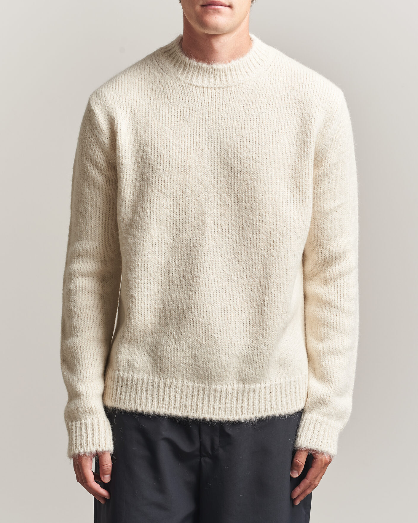 Uomini | Maglieria | Jil Sander | Rib Knit Sweater Off White