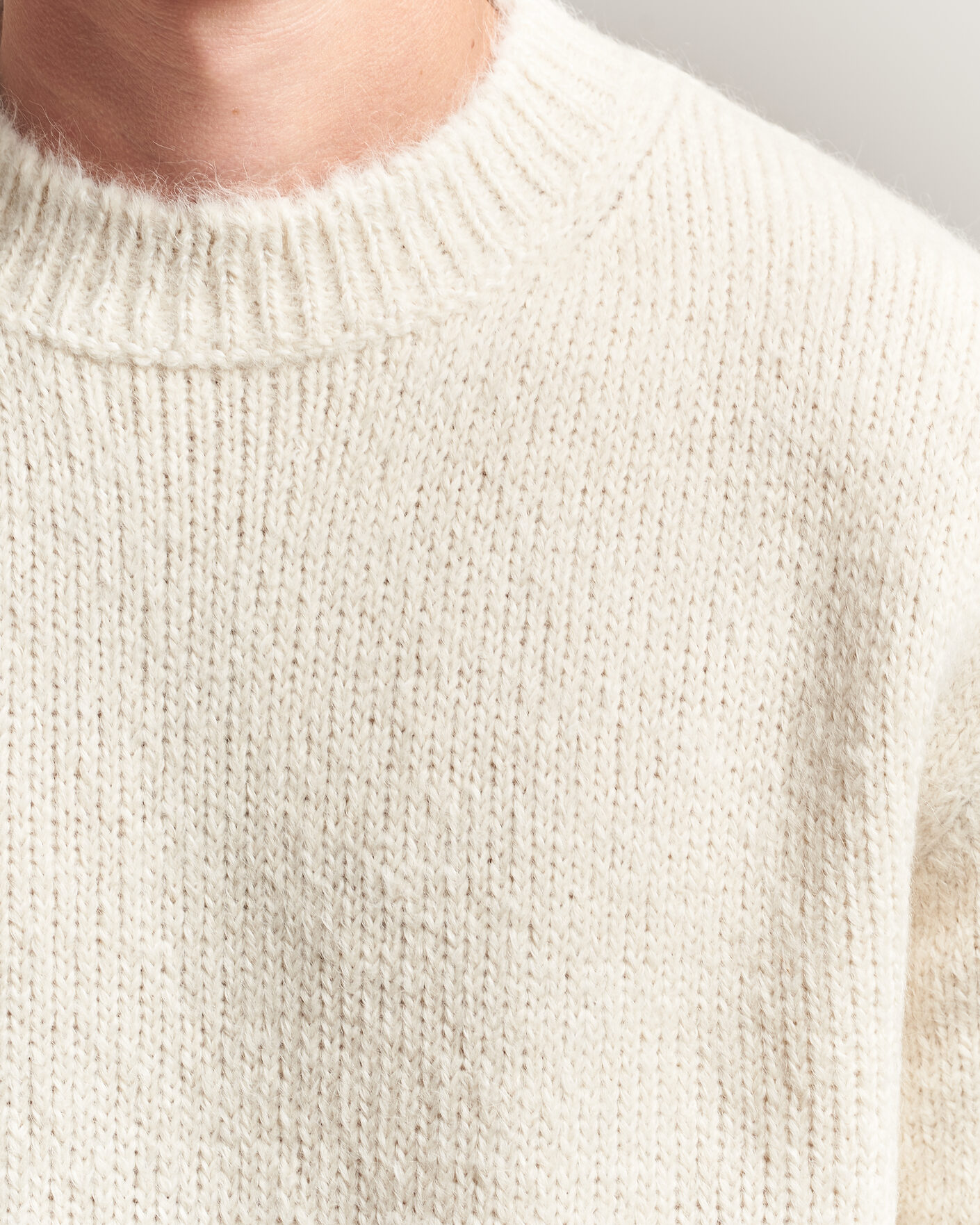 Uomini | Maglieria | Jil Sander | Rib Knit Sweater Off White