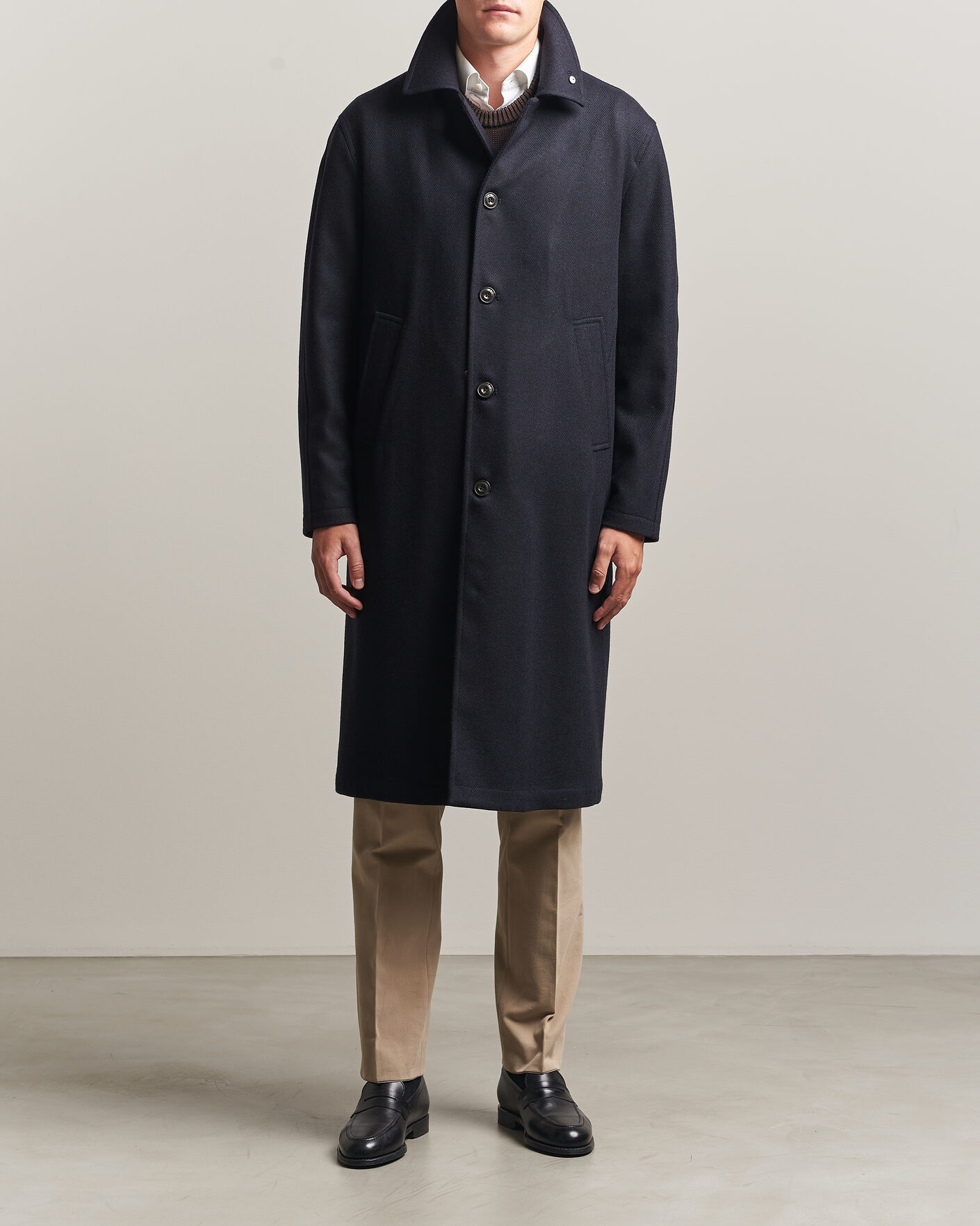 Uomini | Giacche | L.B.M. 1911 | Wool/Cashmere Raglan Coat Navy