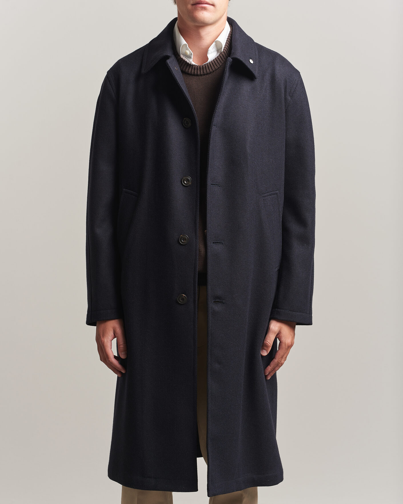 Uomini | Giacche | L.B.M. 1911 | Wool/Cashmere Raglan Coat Navy