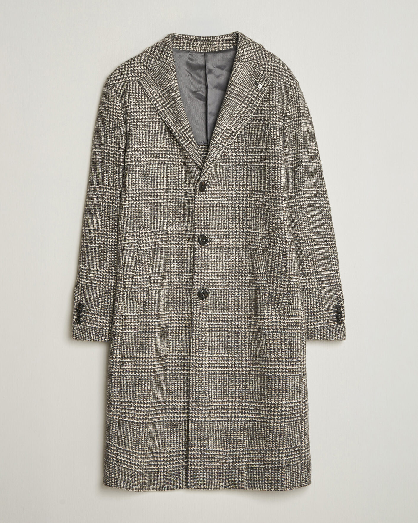 Uomini | Giacche | L.B.M. 1911 | Checked Wool Coat Grey