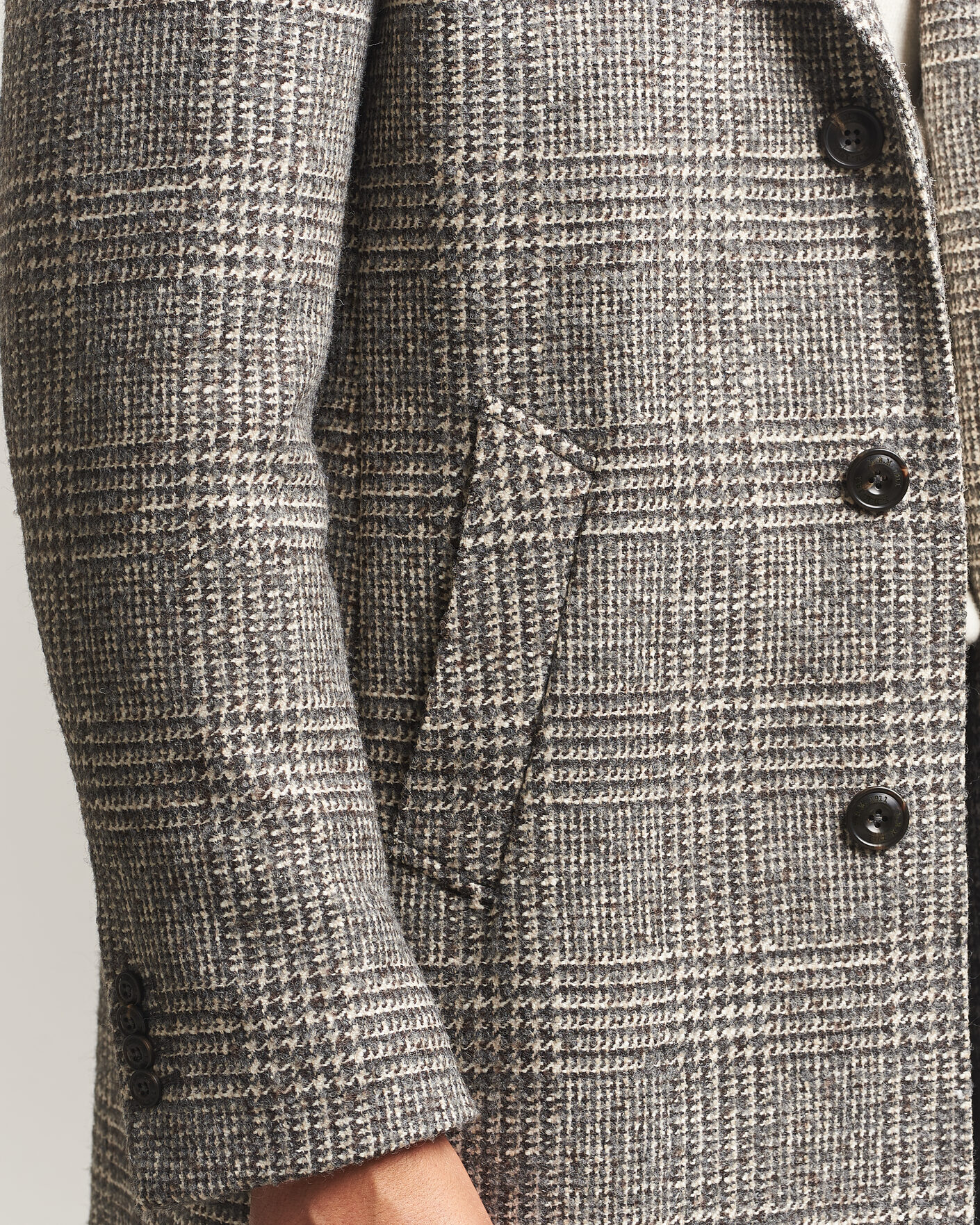 Uomini | Giacche | L.B.M. 1911 | Checked Wool Coat Grey