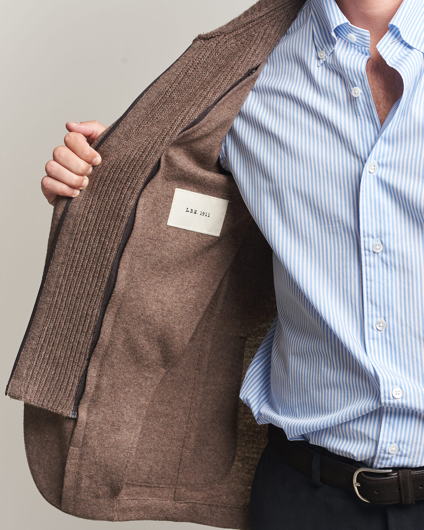 Uomini | Blazers | L.B.M. 1911 | Ivan Hybrid Wool Blazer Brown