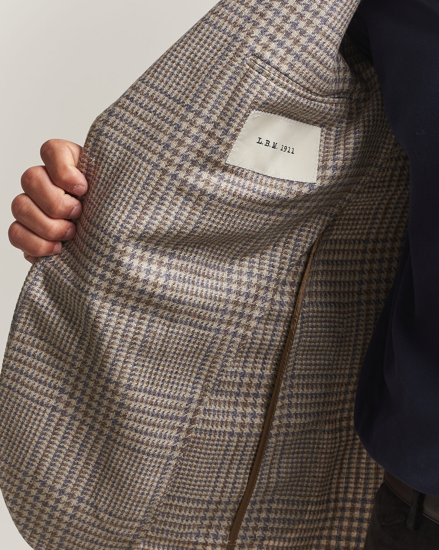Uomini | Blazers | L.B.M. 1911 | Jack Regular Check Wool/Cashmere/Silk Blazer Brown