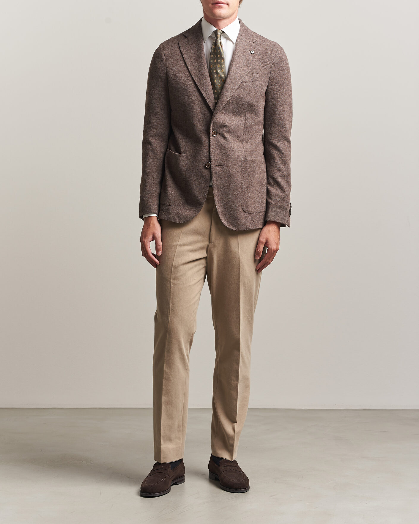 Uomini | Blazers | L.B.M. 1911 | Jack Knitted Cashmere Mix Blazer Brown