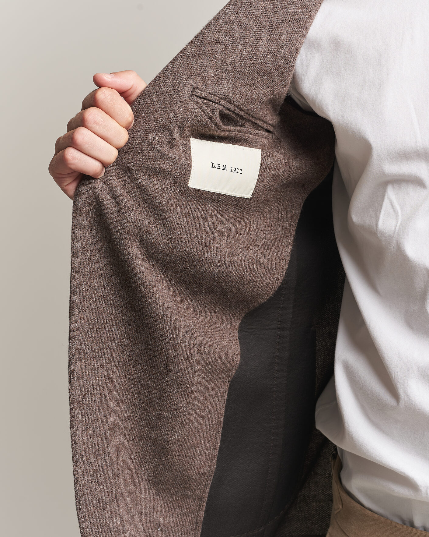 Uomini | Blazers | L.B.M. 1911 | Jack Knitted Cashmere Mix Blazer Brown