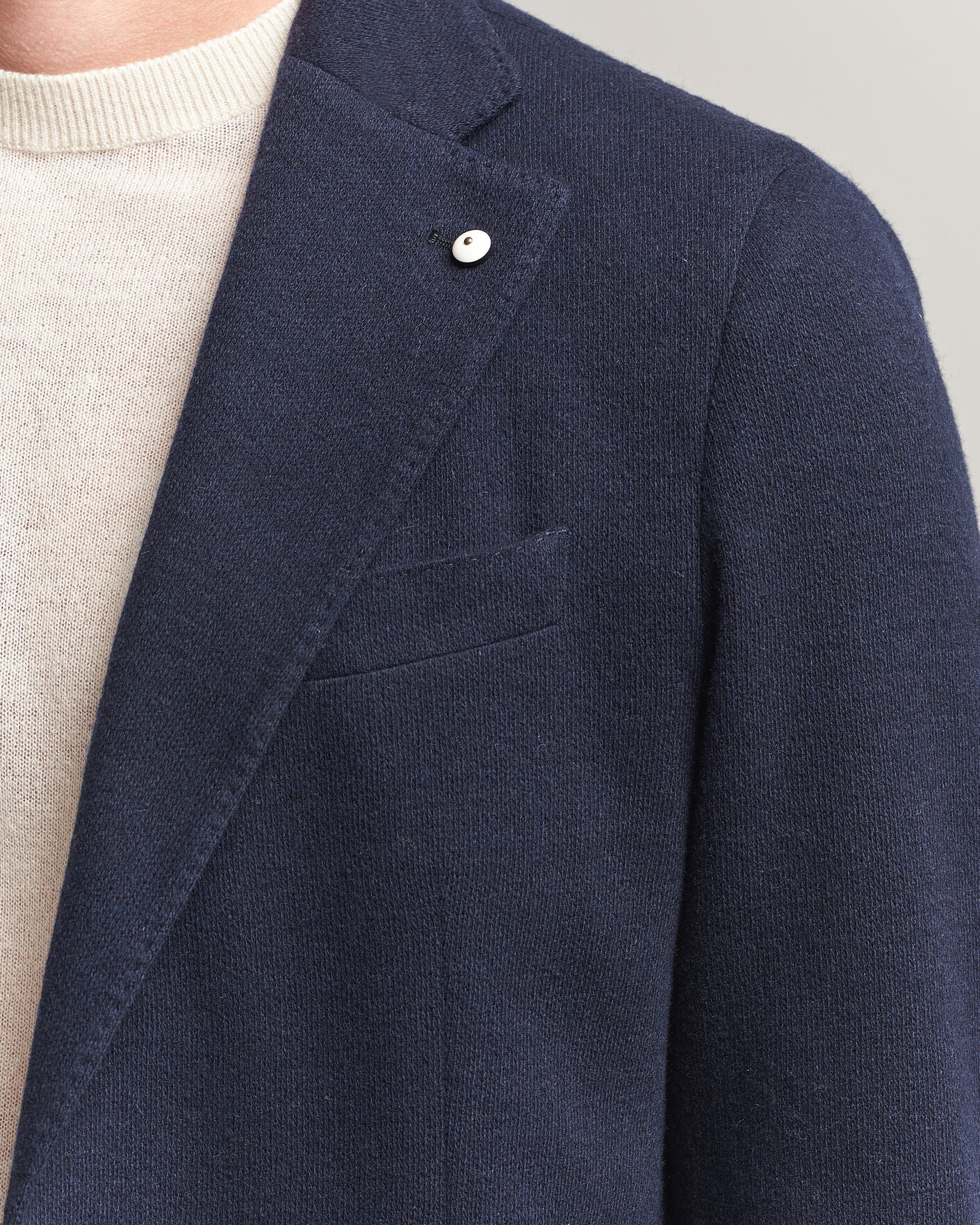 Uomini | Blazers | L.B.M. 1911 | Jack Knitted Cashmere Mix Blazer Navy