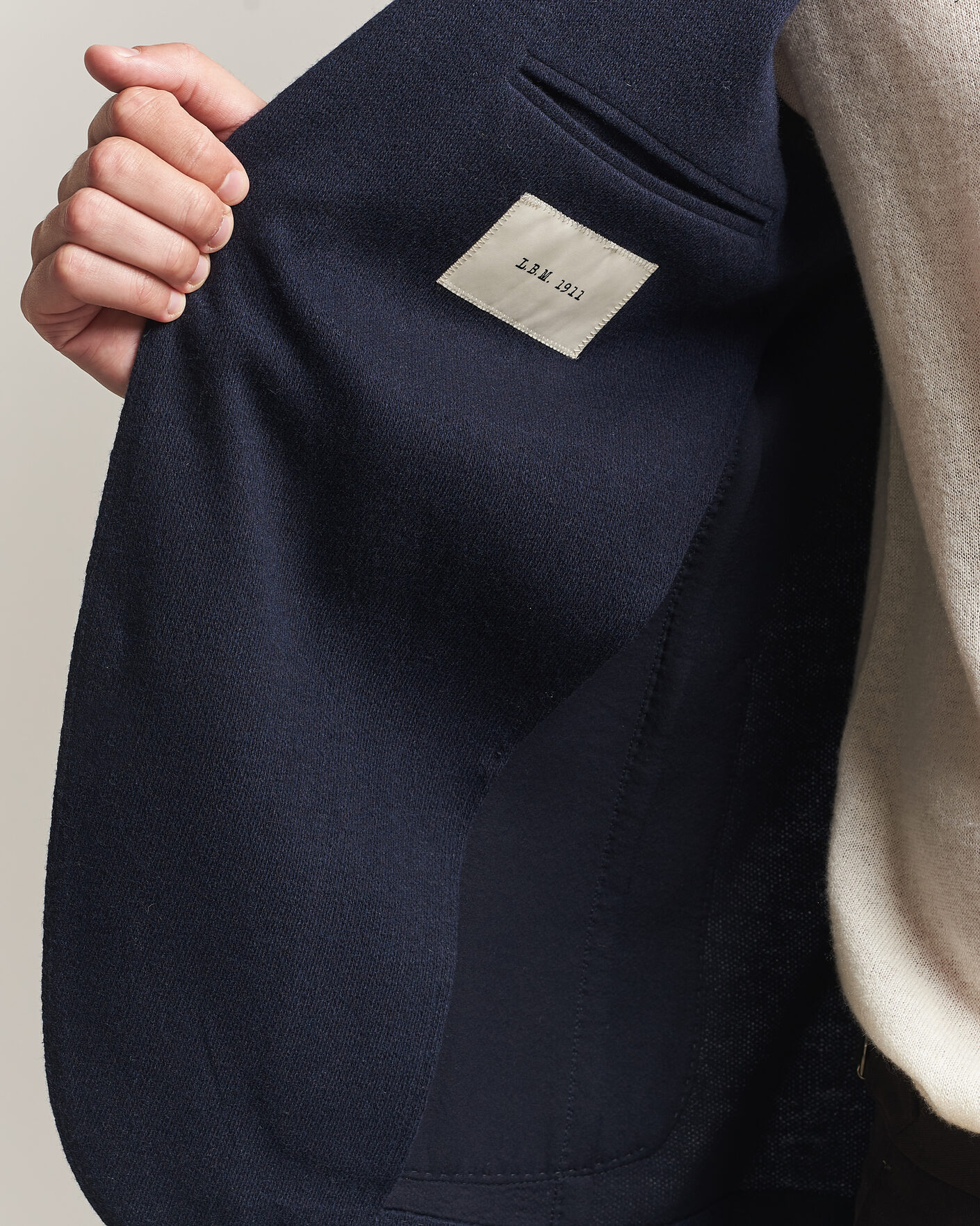 Uomini | Blazers | L.B.M. 1911 | Jack Knitted Cashmere Mix Blazer Navy