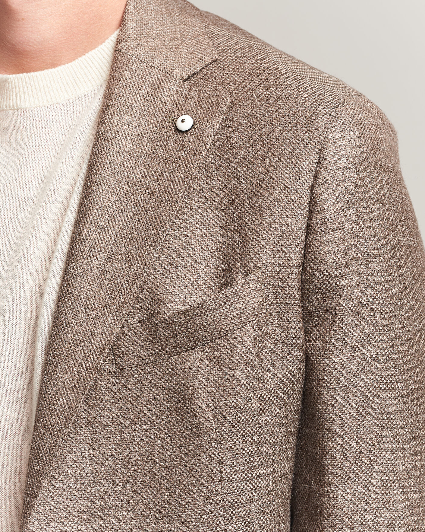 Uomini | Blazers | L.B.M. 1911 | Jack Wool/Silk Hopsack Blazer Brown