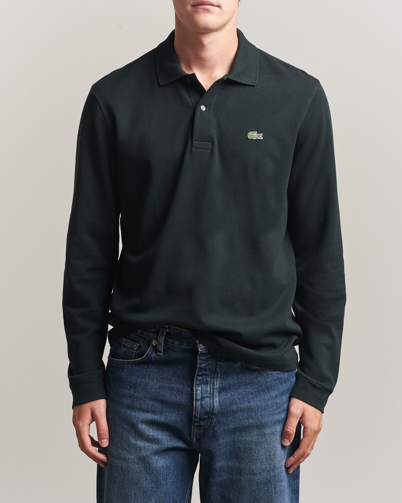 Uomini | Polo | Lacoste | Original Long Sleeve Polo Piké Dark Varech
