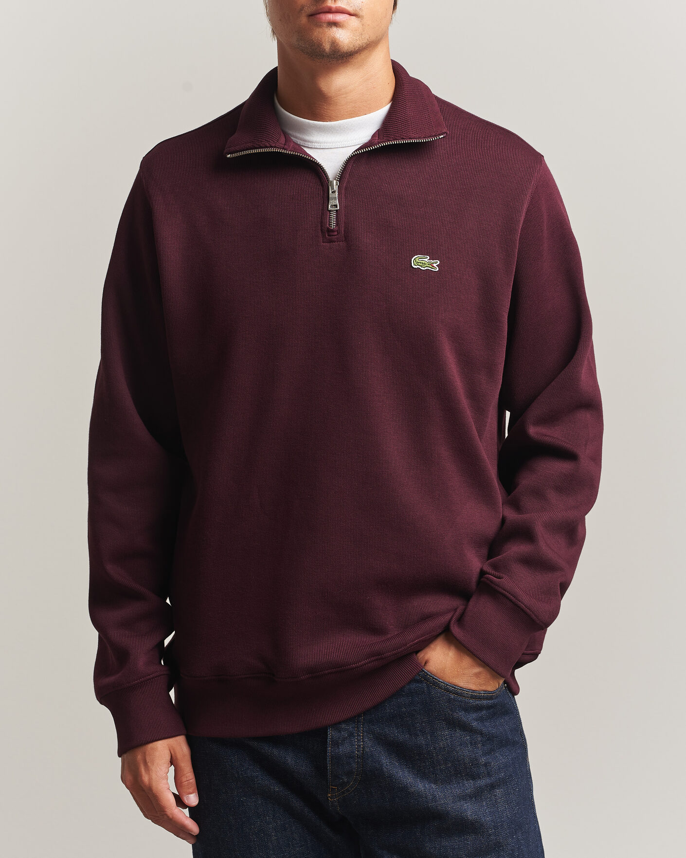 Uomini | Maglieria | Lacoste | Rib Interlock Half Zip Oxalis