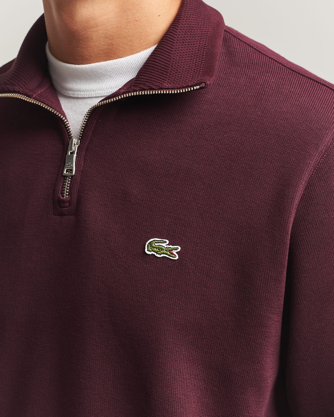 Uomini | Maglieria | Lacoste | Rib Interlock Half Zip Oxalis