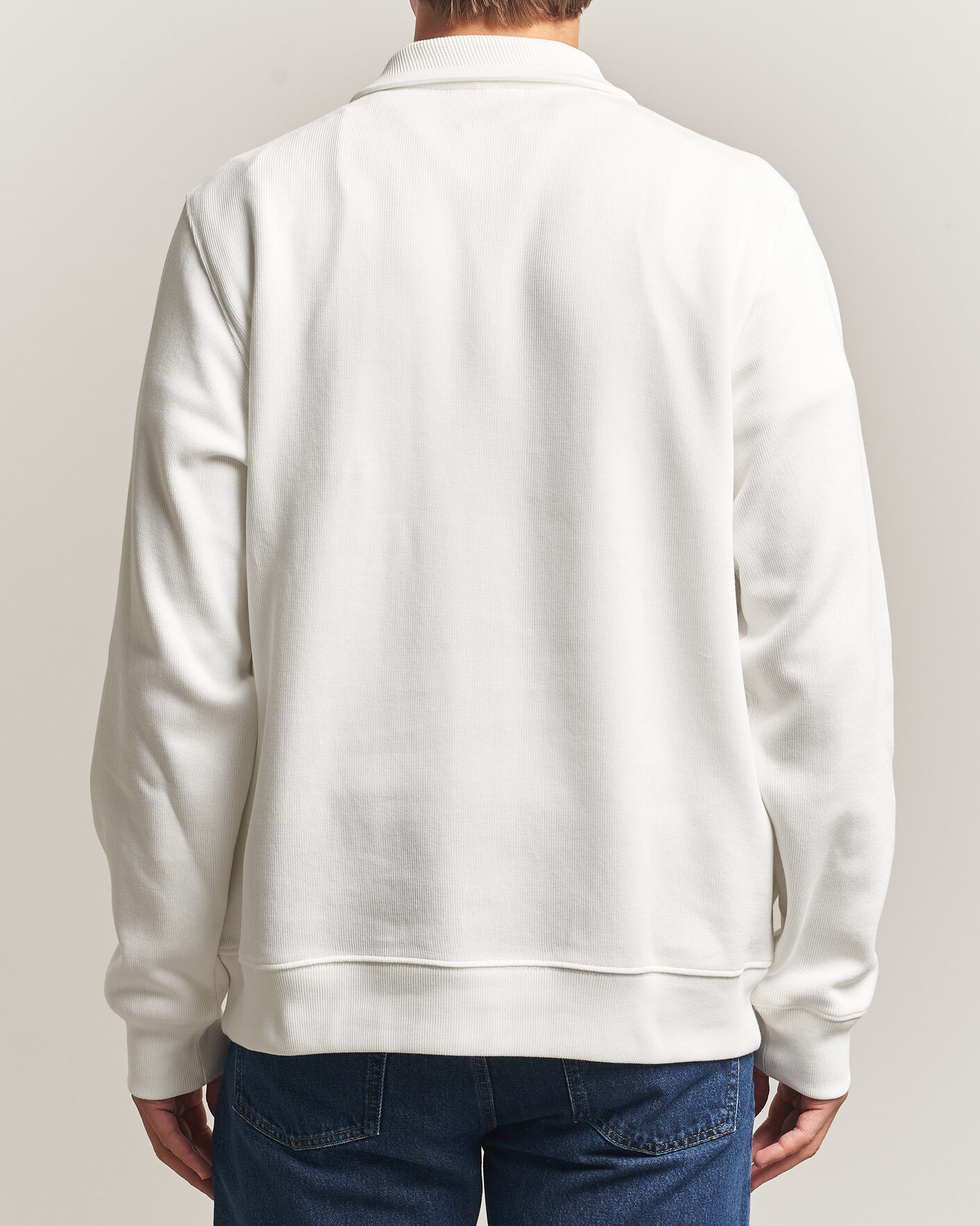 Uomini | Maglieria | Lacoste | Rib Interlock Half Zip Flour