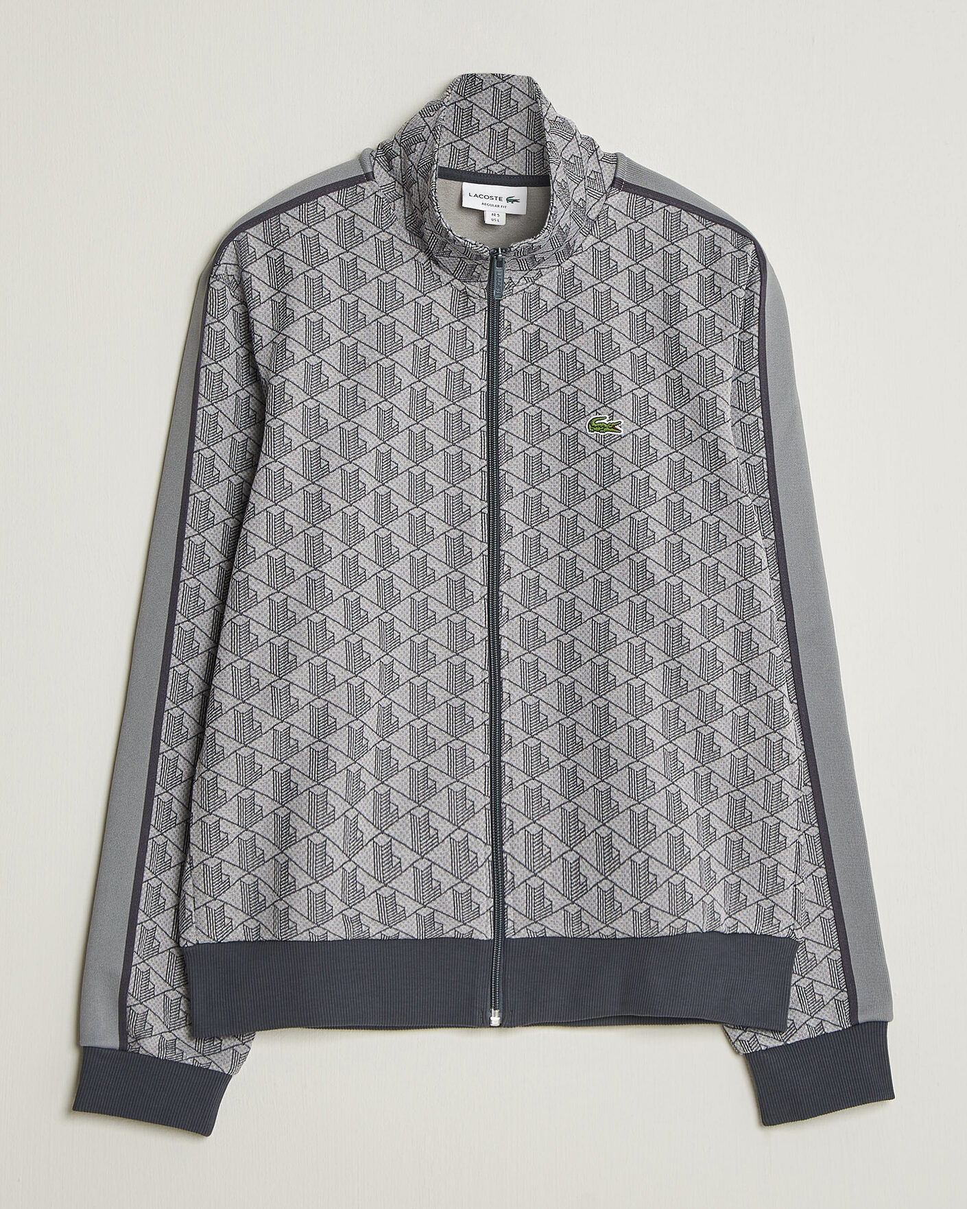 Uomini | Maglieria | Lacoste | Monogram Track Jacket Calluna/Graphite