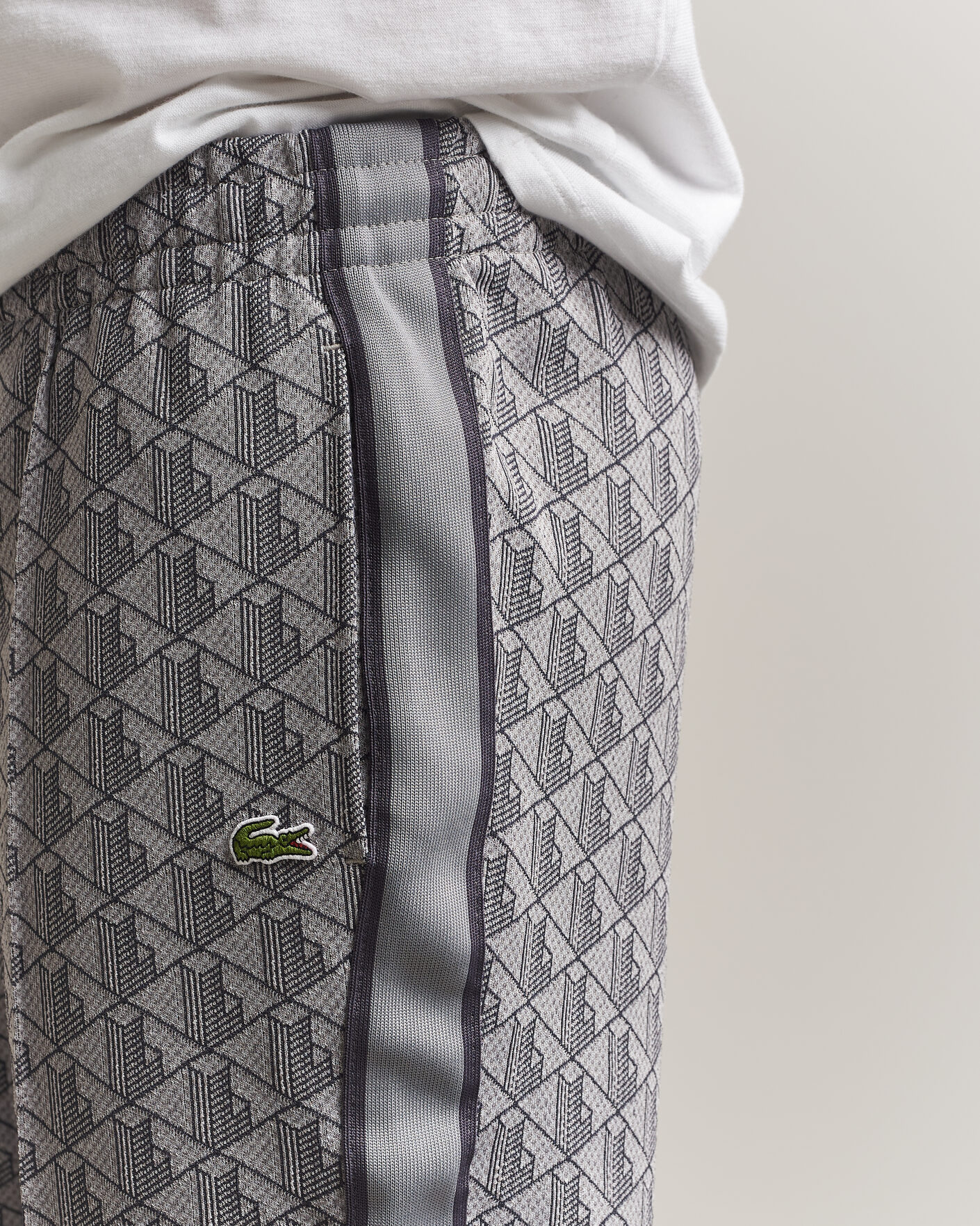 Uomini | Pantaloni | Lacoste | Monogram Track Pants Calluna/Graphite