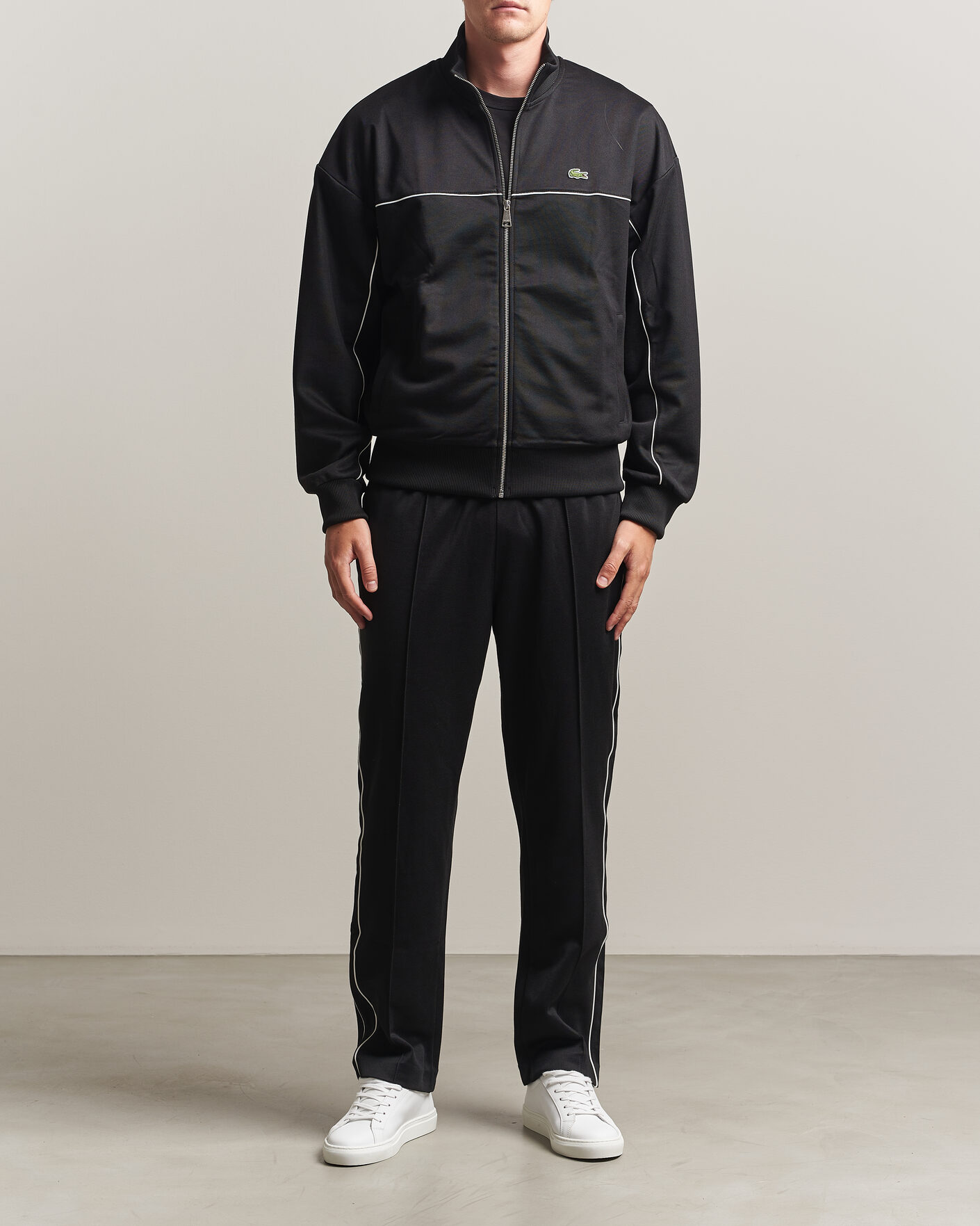 Uomini | Maglieria | Lacoste | Piqué Track Jacket Black