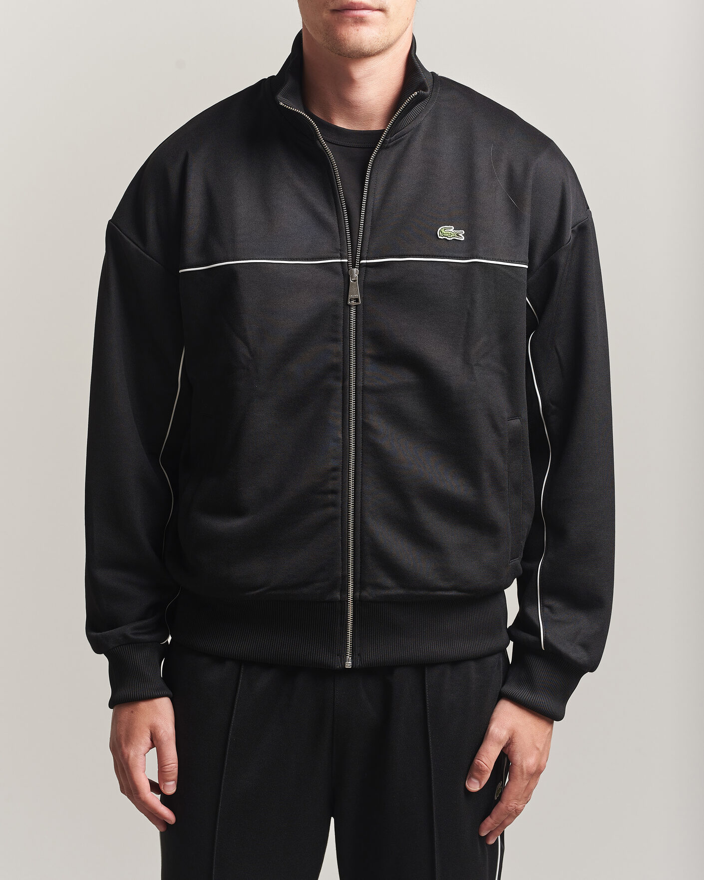 Uomini | Maglieria | Lacoste | Piqué Track Jacket Black