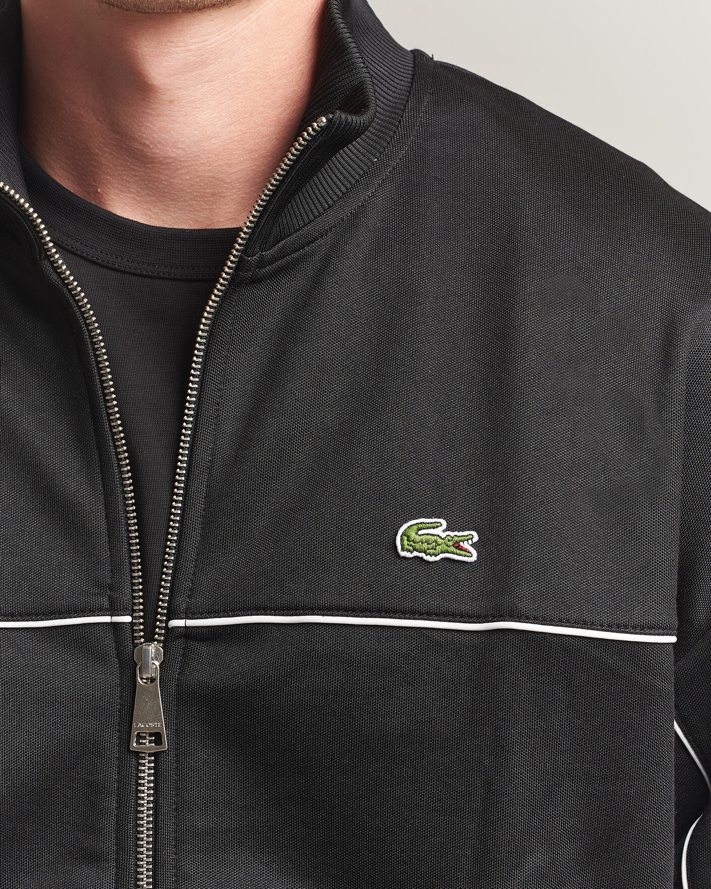 Uomini | Maglieria | Lacoste | Piqué Track Jacket Black
