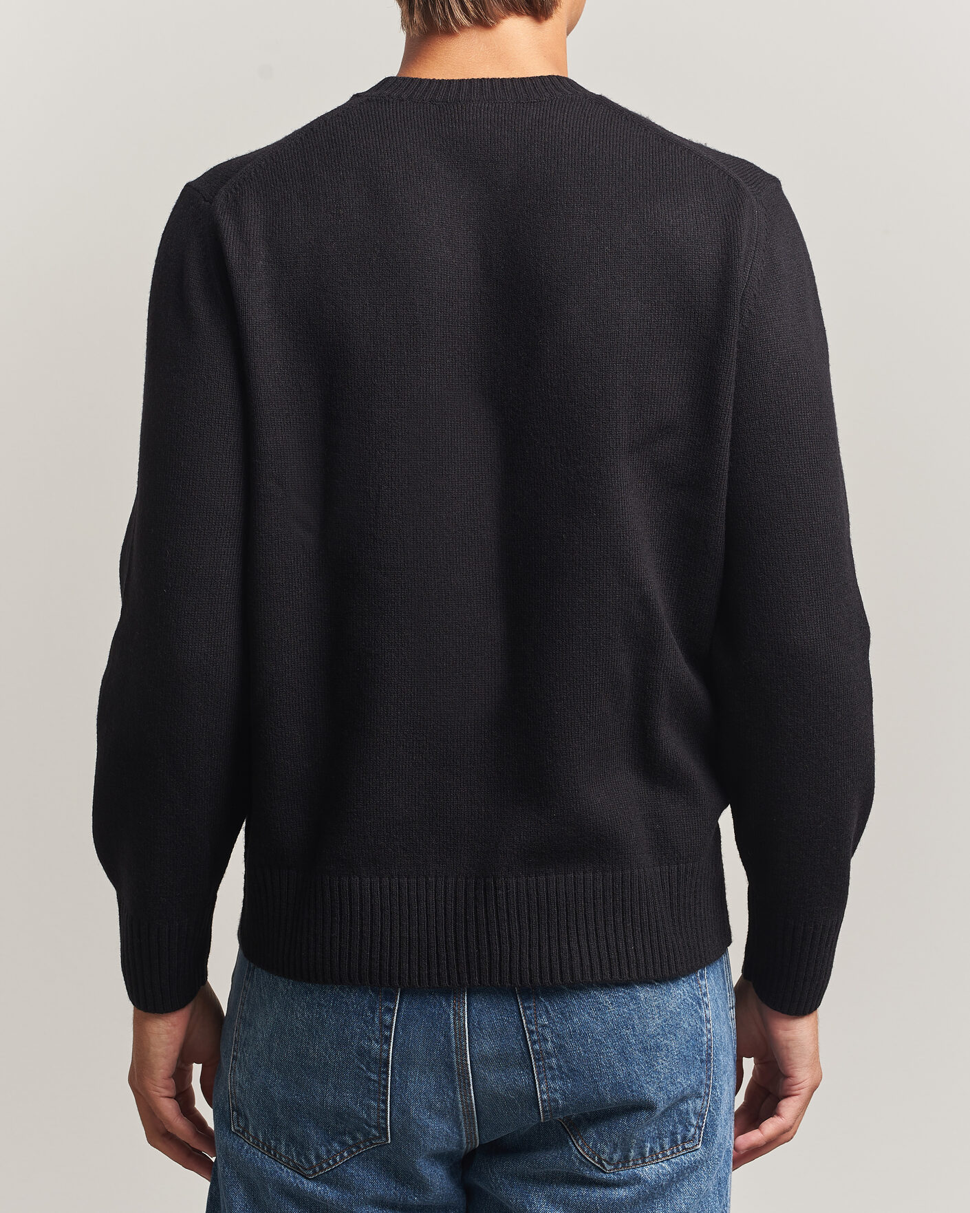 Uomini | Maglieria | Lacoste | Carded Wool Crew Neck Black