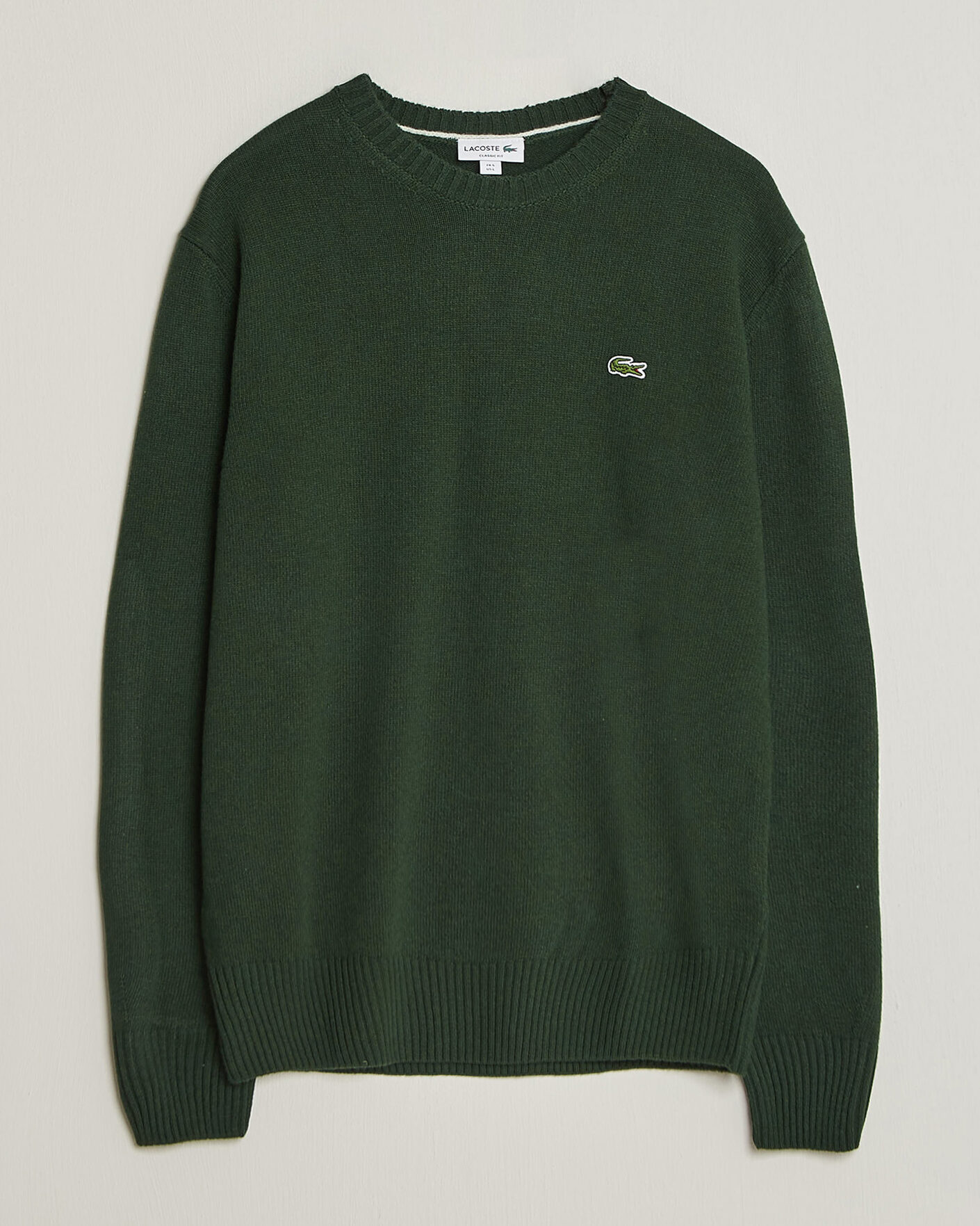 Uomini | Maglieria | Lacoste | Carded Wool Crew Neck Sinople