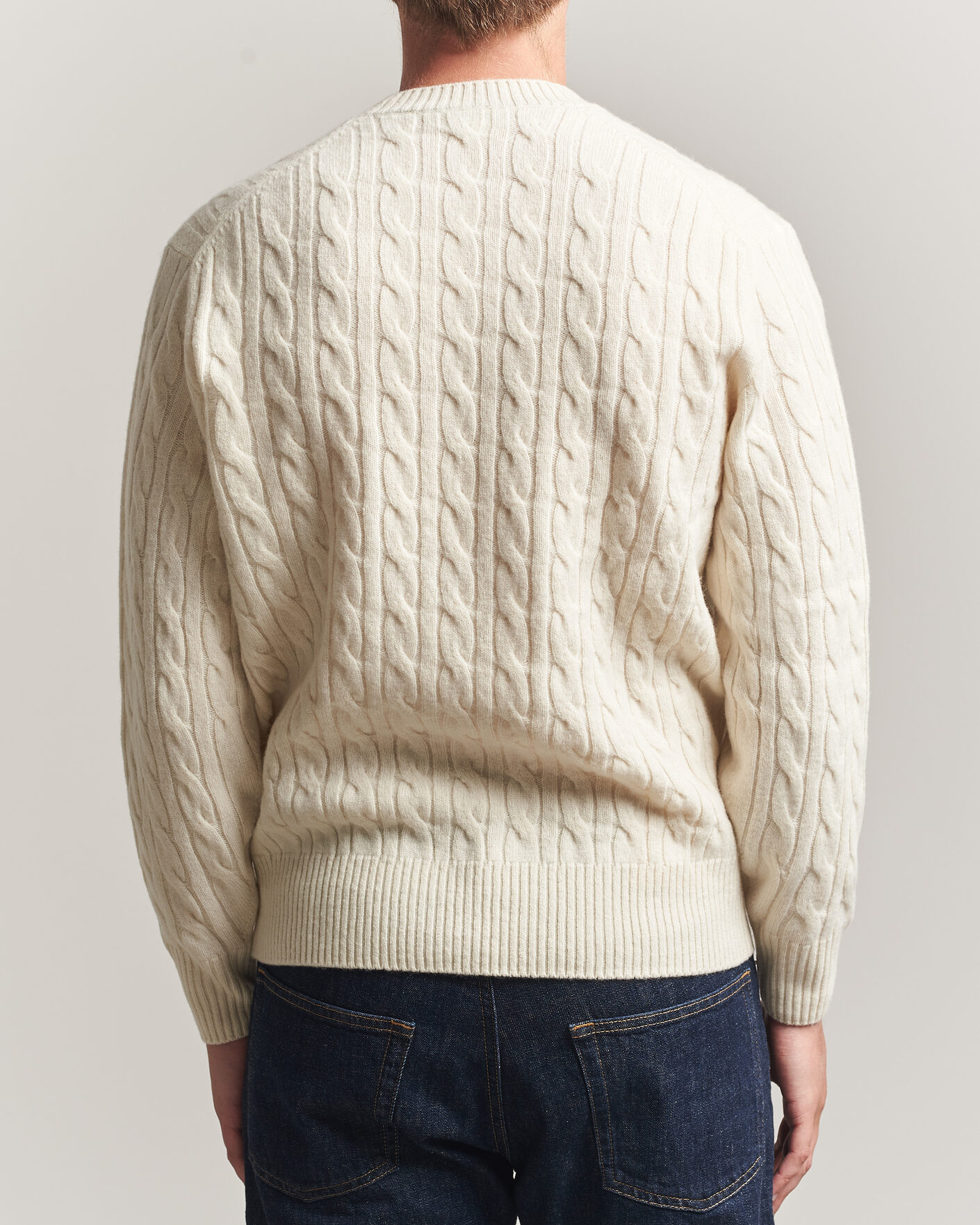 Uomini | Maglieria | Lacoste | Carded Wool Cable Crew Neck Lapland